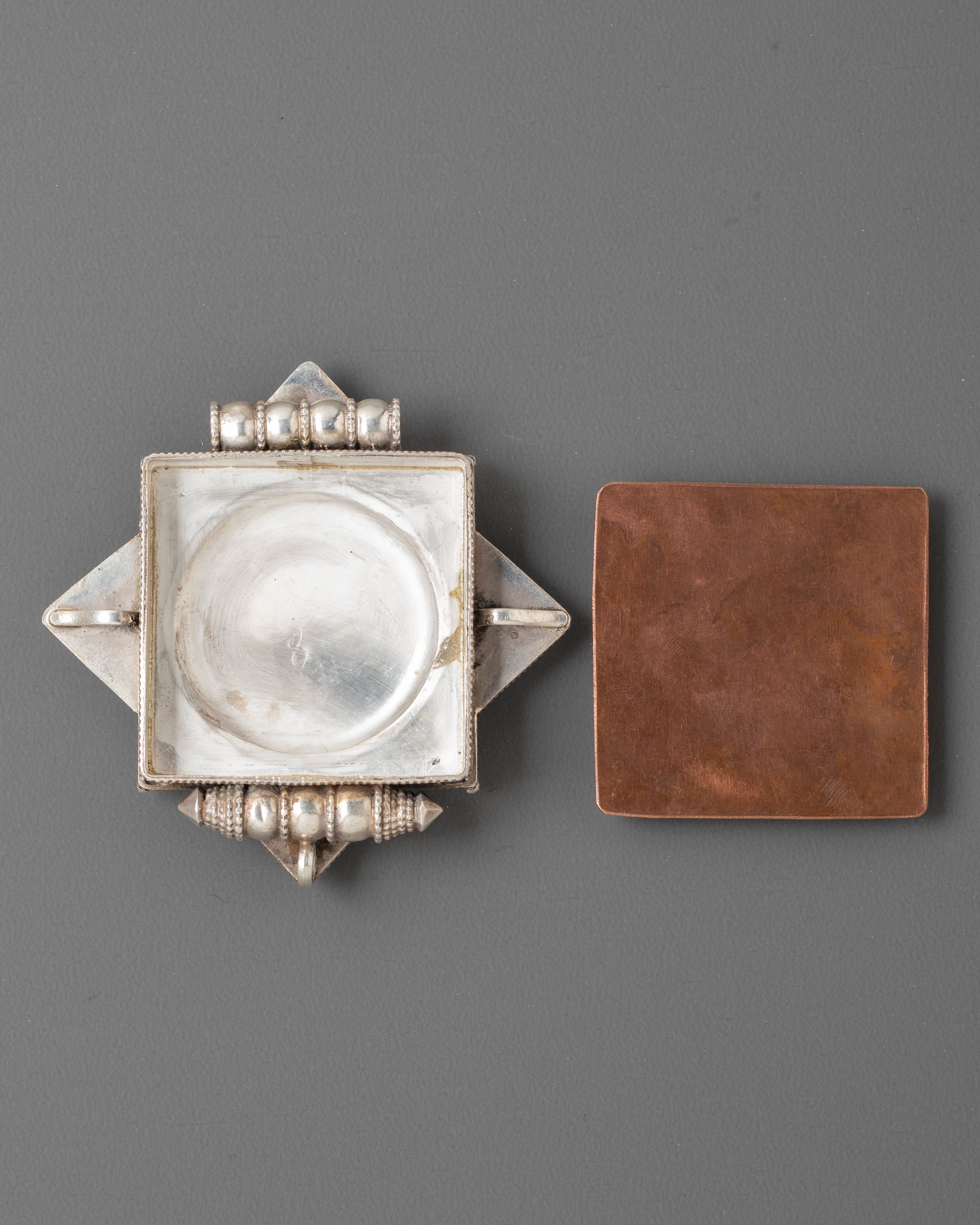 Sacred Lotus Ghau Box Star Design | Tibetan Prayer Amulet Locket