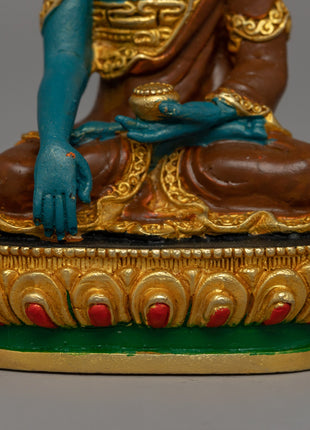 Gold-Plated Shakyamuni Sculpture | Tibetan Buddhist home decor