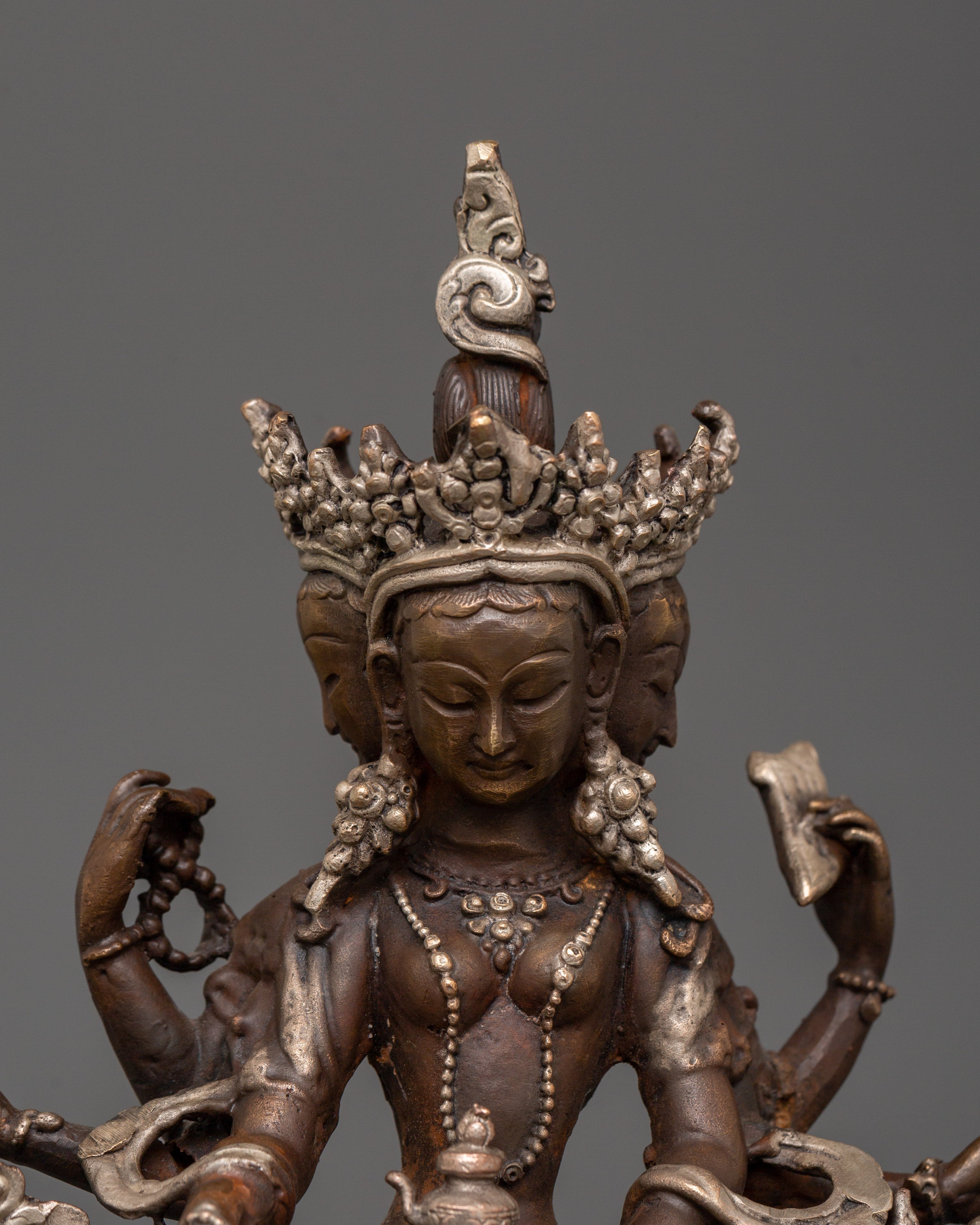 Vasudhara Tibetan Buddhist Sculpture | Goddess of Abundance & Wealth