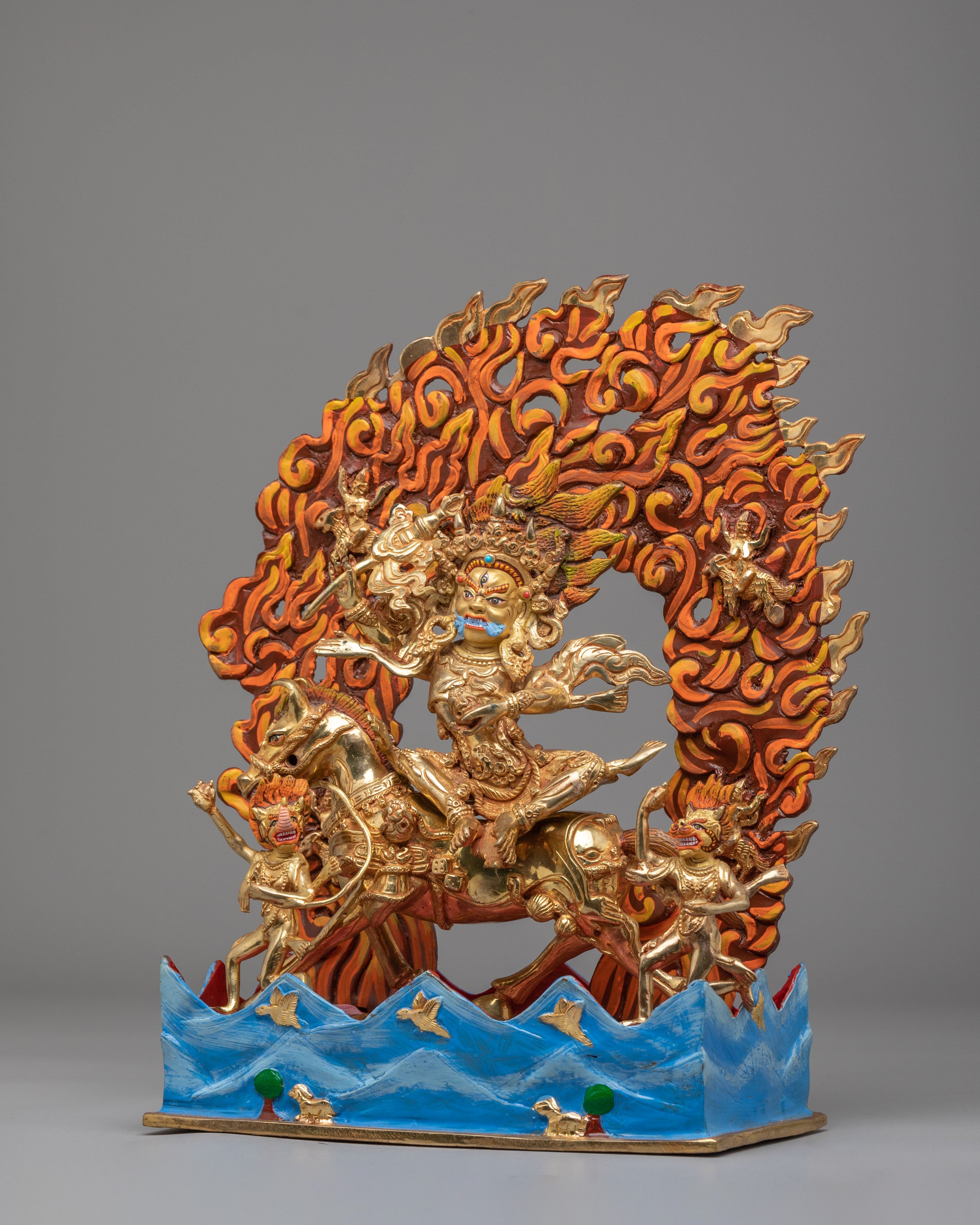 Tibetan Palden Lhamo Sculpture | Handmade Tibetan Artwork