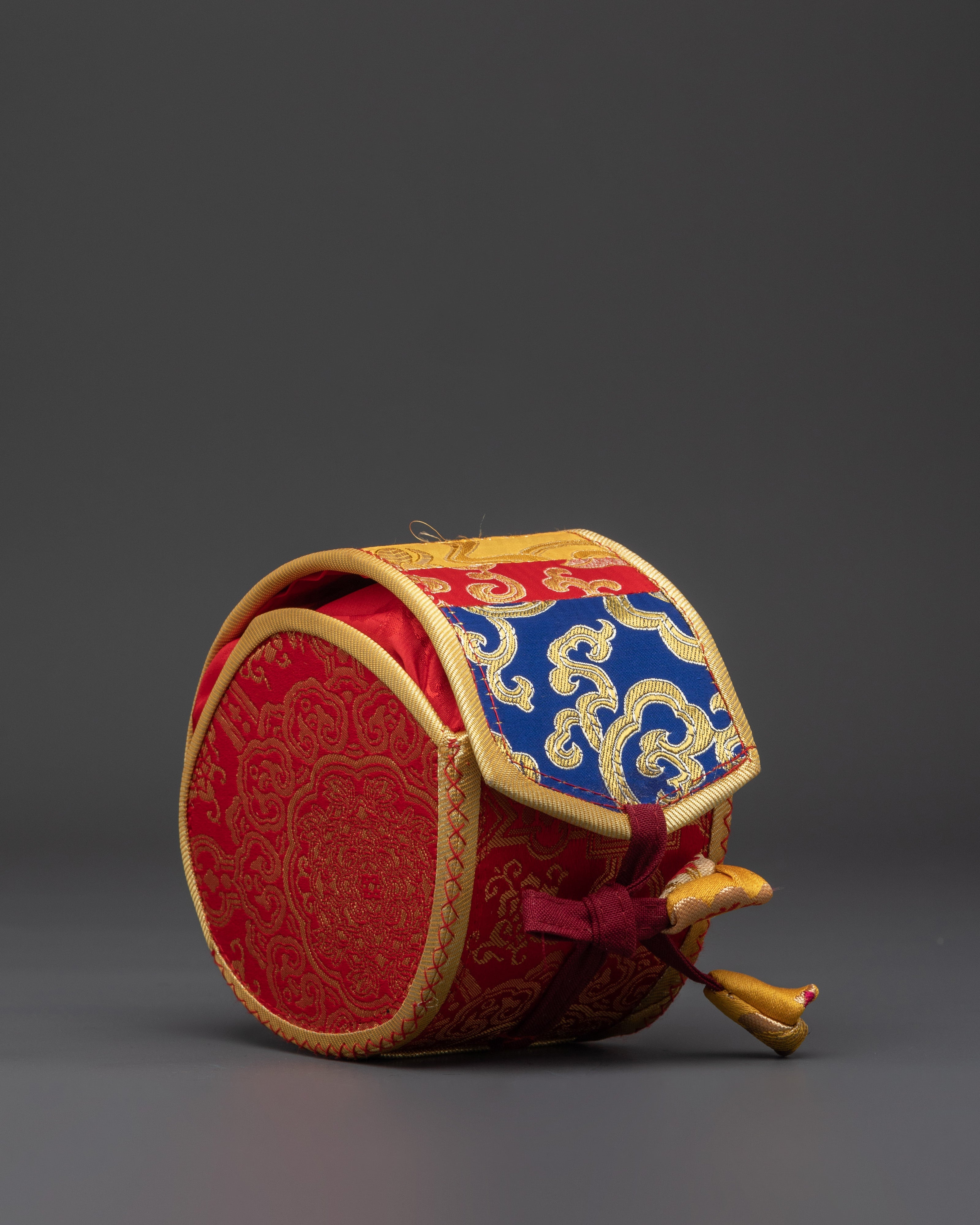 Handcrafted Tibetan Damaru Drum | Bhutanese Wood Buddhist Ritual Drum