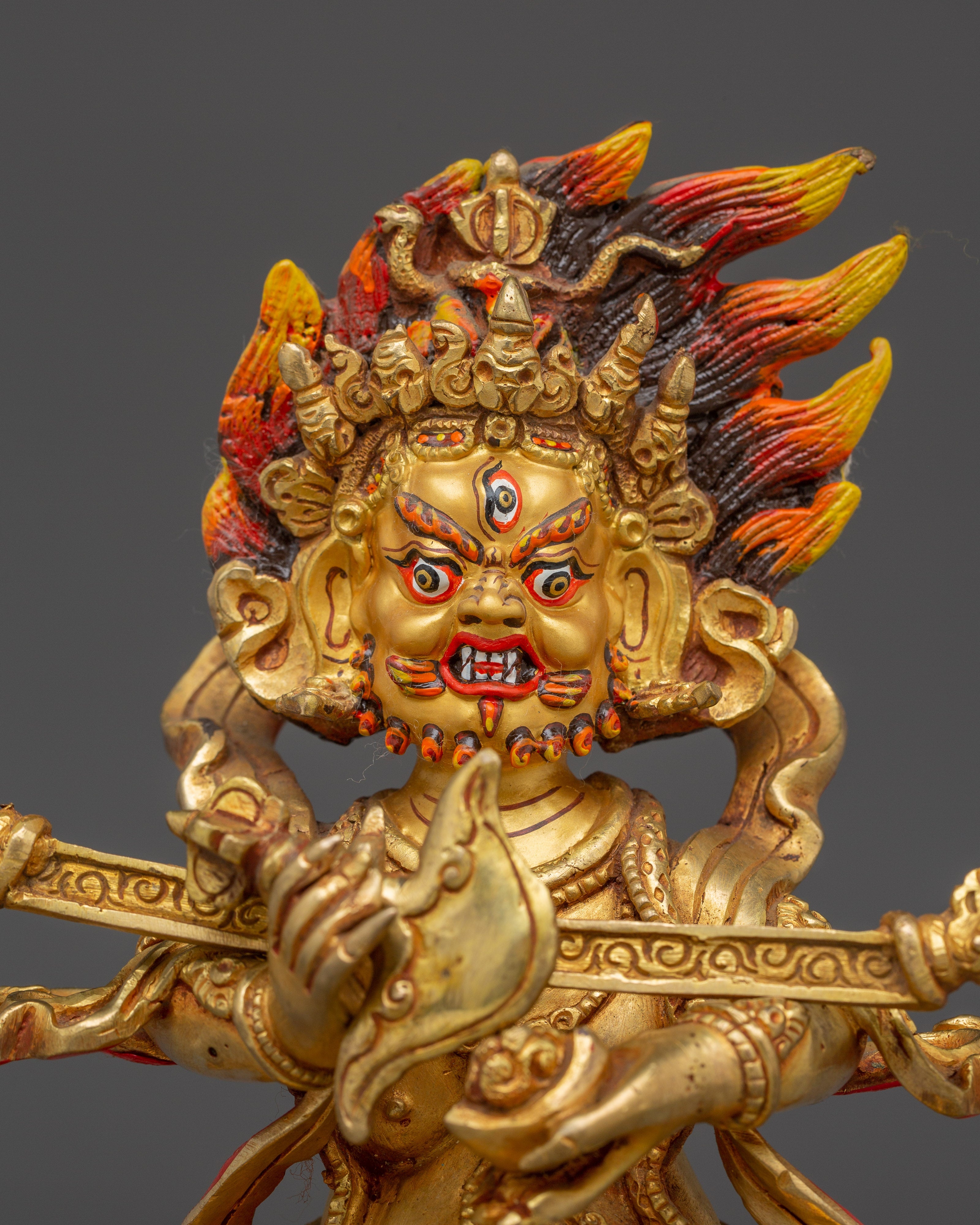 Sacred Statue of Sakya Mahakala | Tibetan Buddhist Dharma Protector