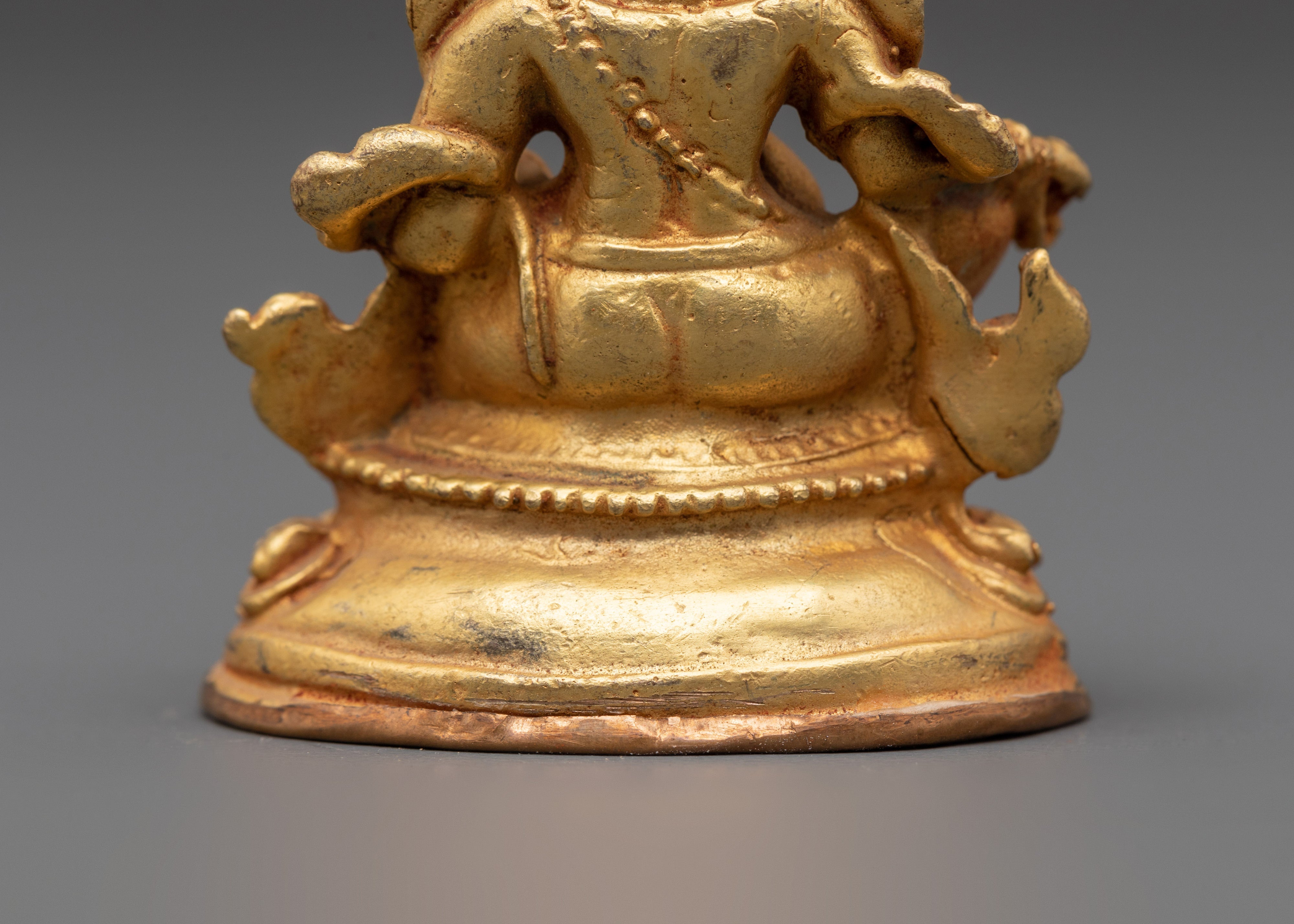 Gold Plated Dzambhala Statue | Tibetan Shrine Decor