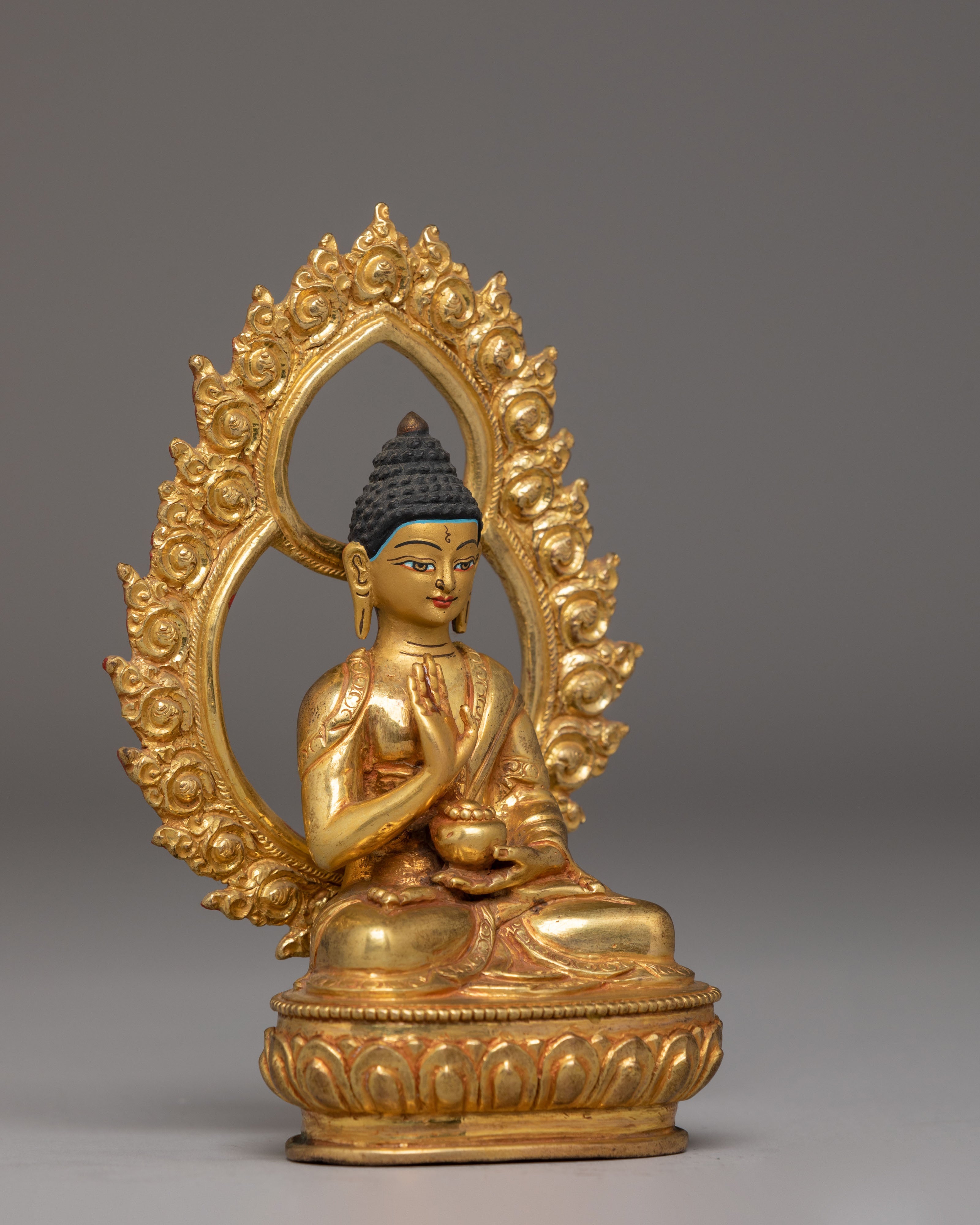 Sacred Statue of Amoghasiddhi Buddha | Himalayan Enlightenment Art
