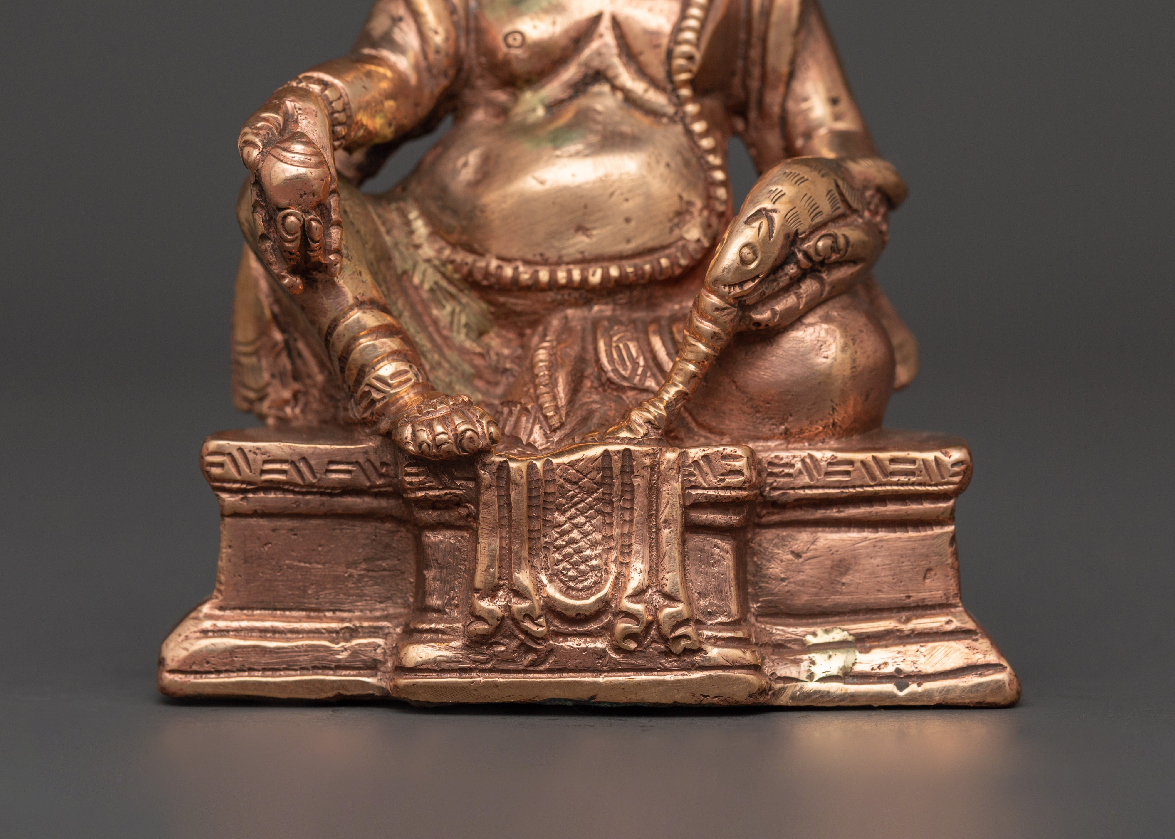 Handcrafted Copper Dzambhala Statue | Rituals and Altar Decor