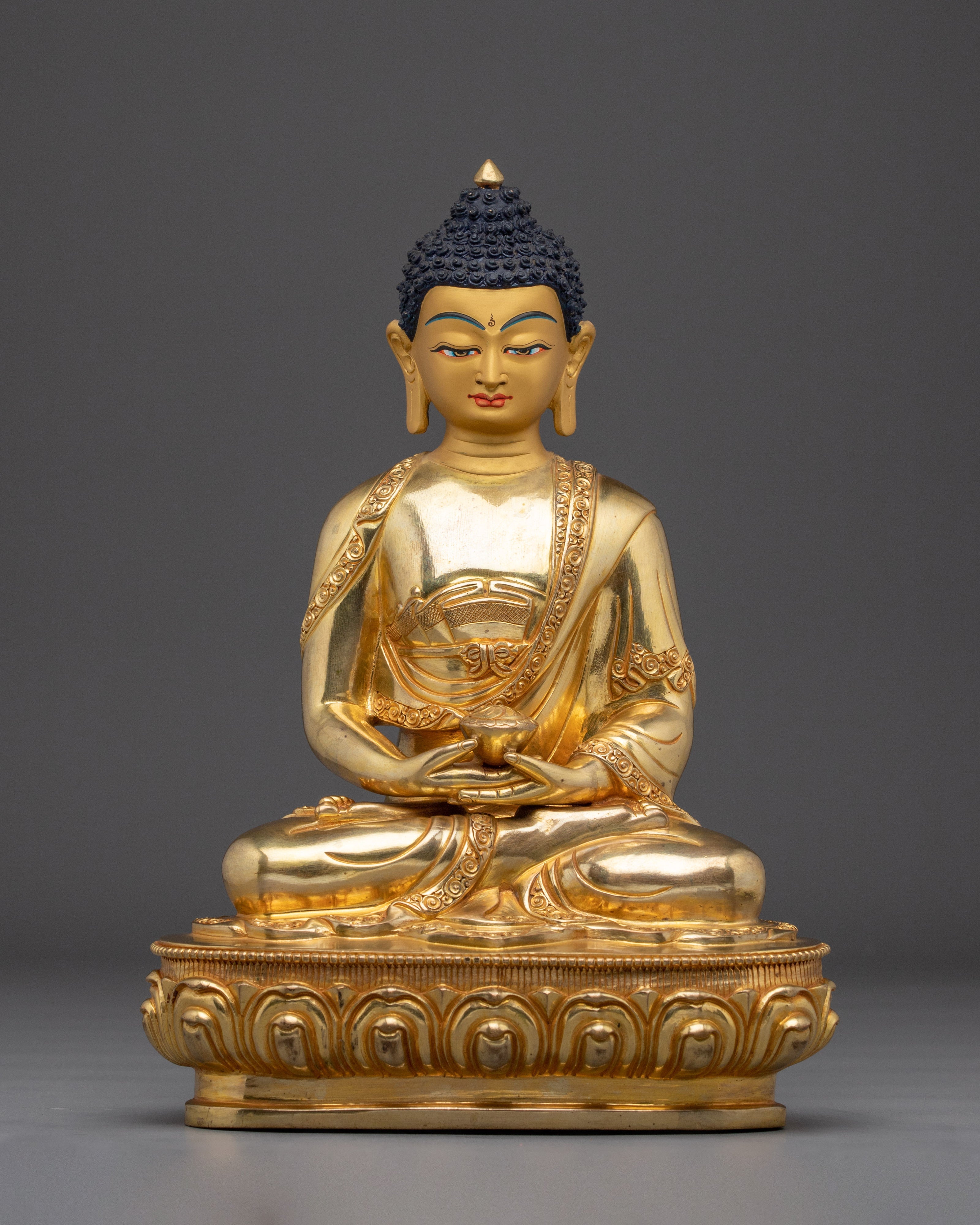 Amitabha Buddha Statue Gold Gilded 