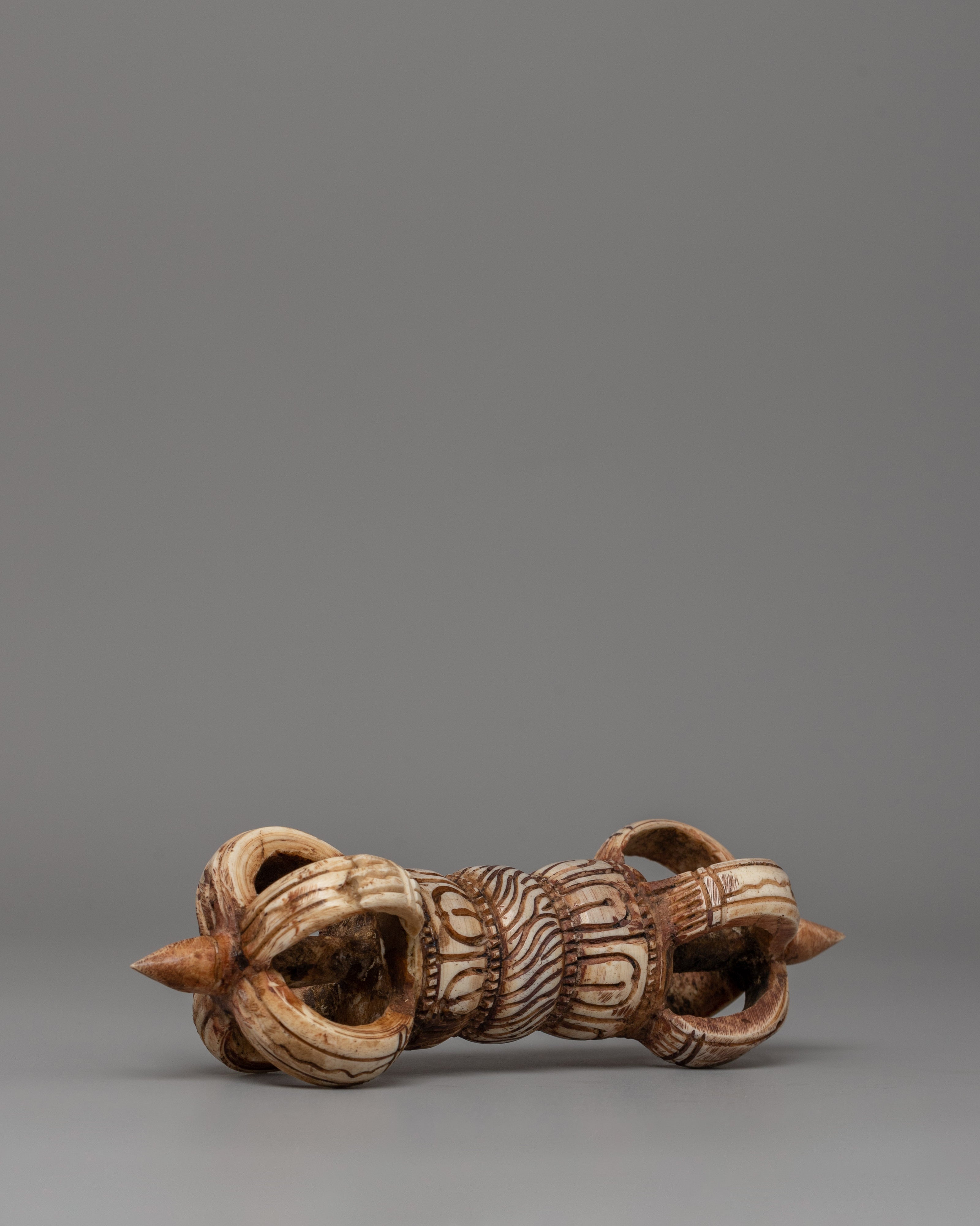 Hand-Carved Vajra Buddhist Ritual Item | Traditional Tibetan Ritual Symbol