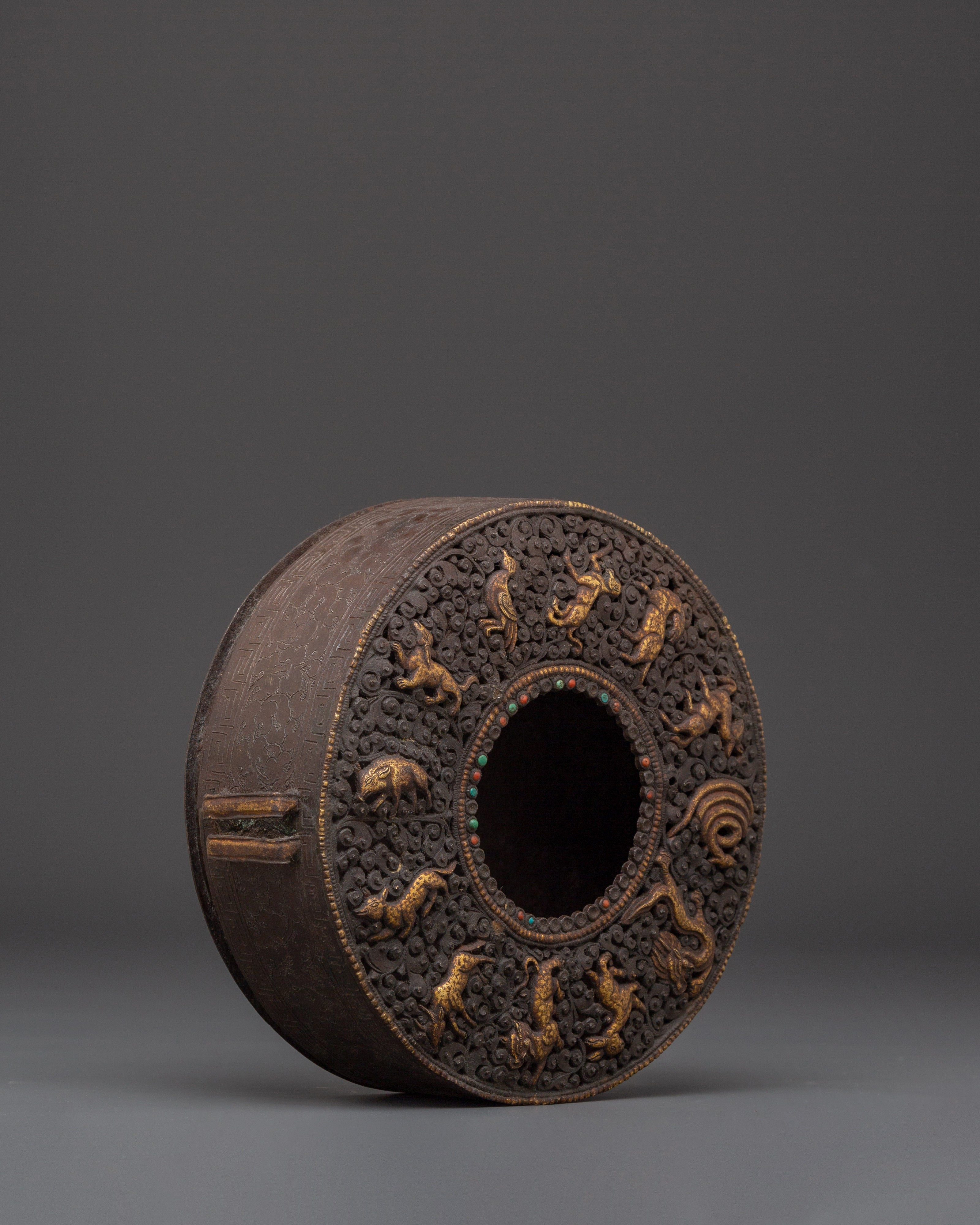 Tibetan Ghau Box with Loh | Sacred Ritual Box