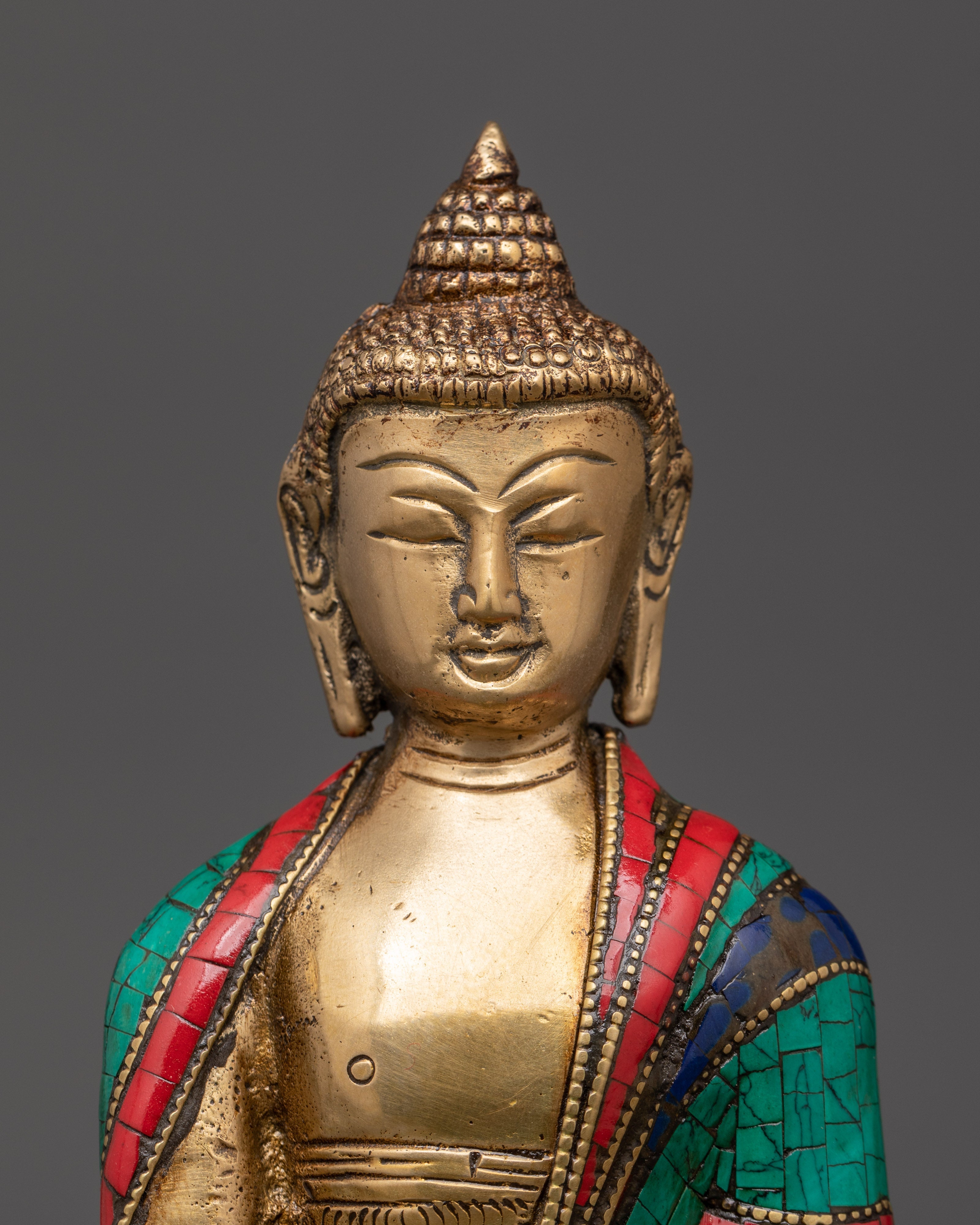 Shakyamuni Buddha Brass Statue | Enlightenment Symbol