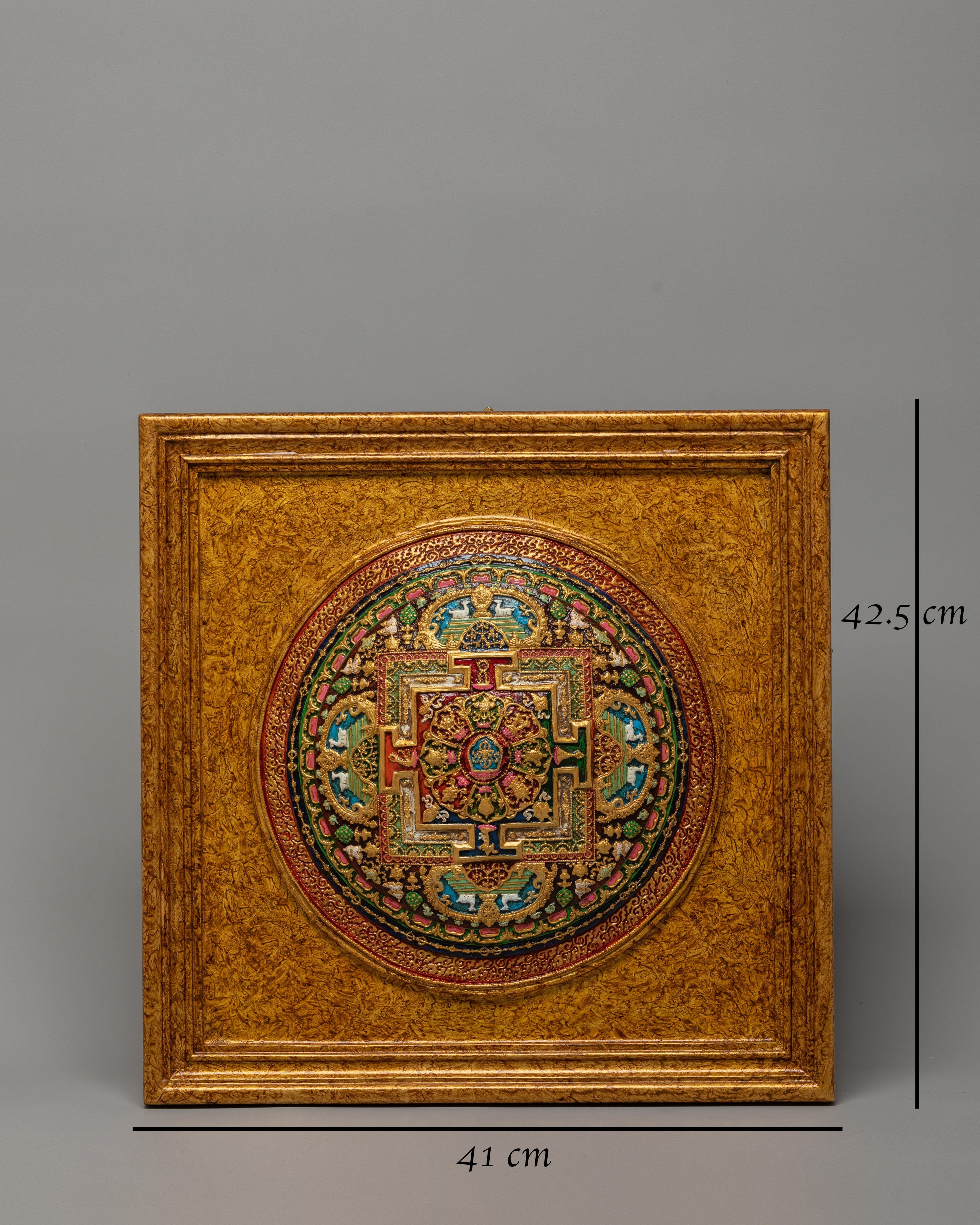 Handmade Eight Auspicious Mandala Wall Hanging | Wheel of Time