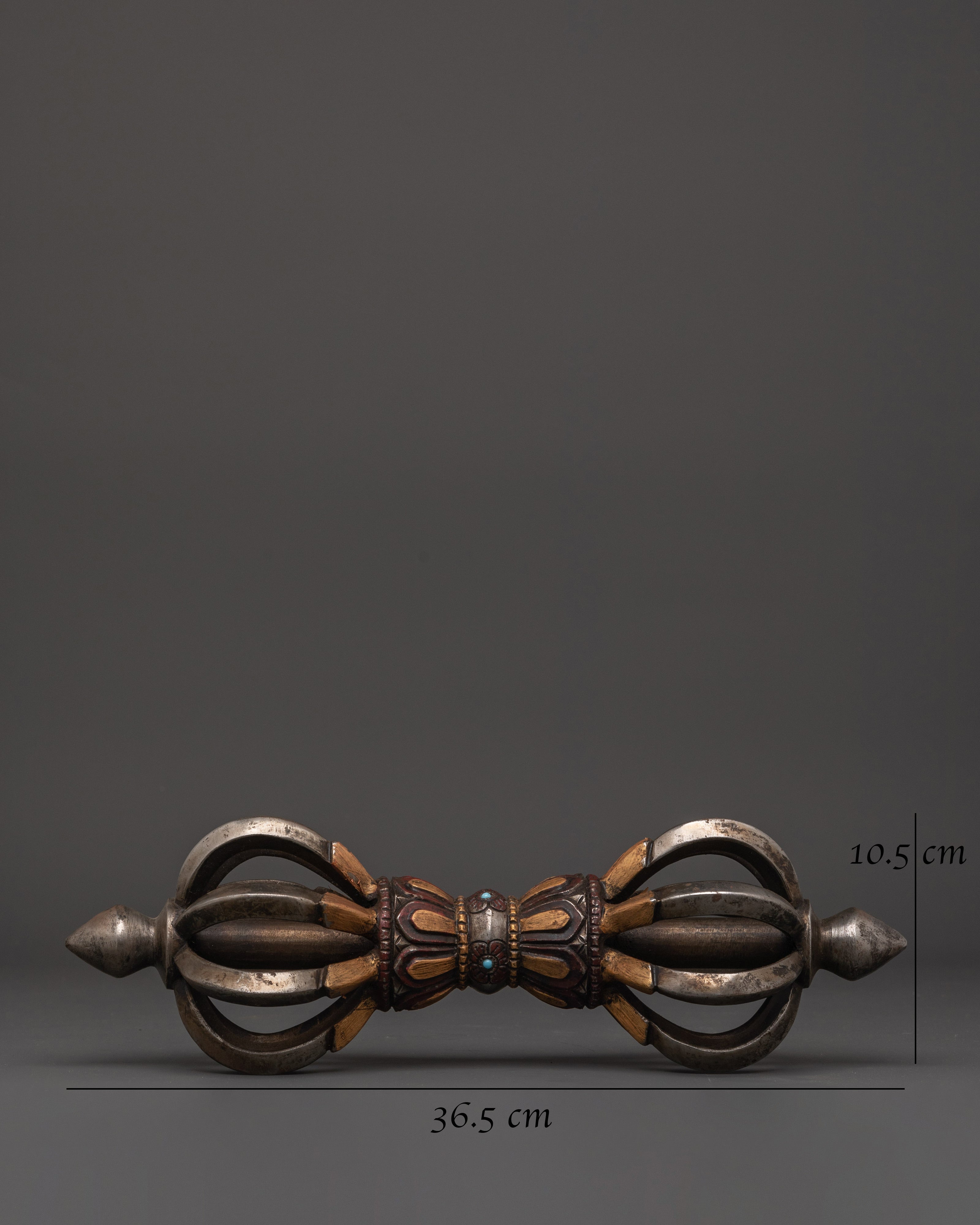 Powerful Iron Vajra | Buddhist ritual object with Sacred Symbols