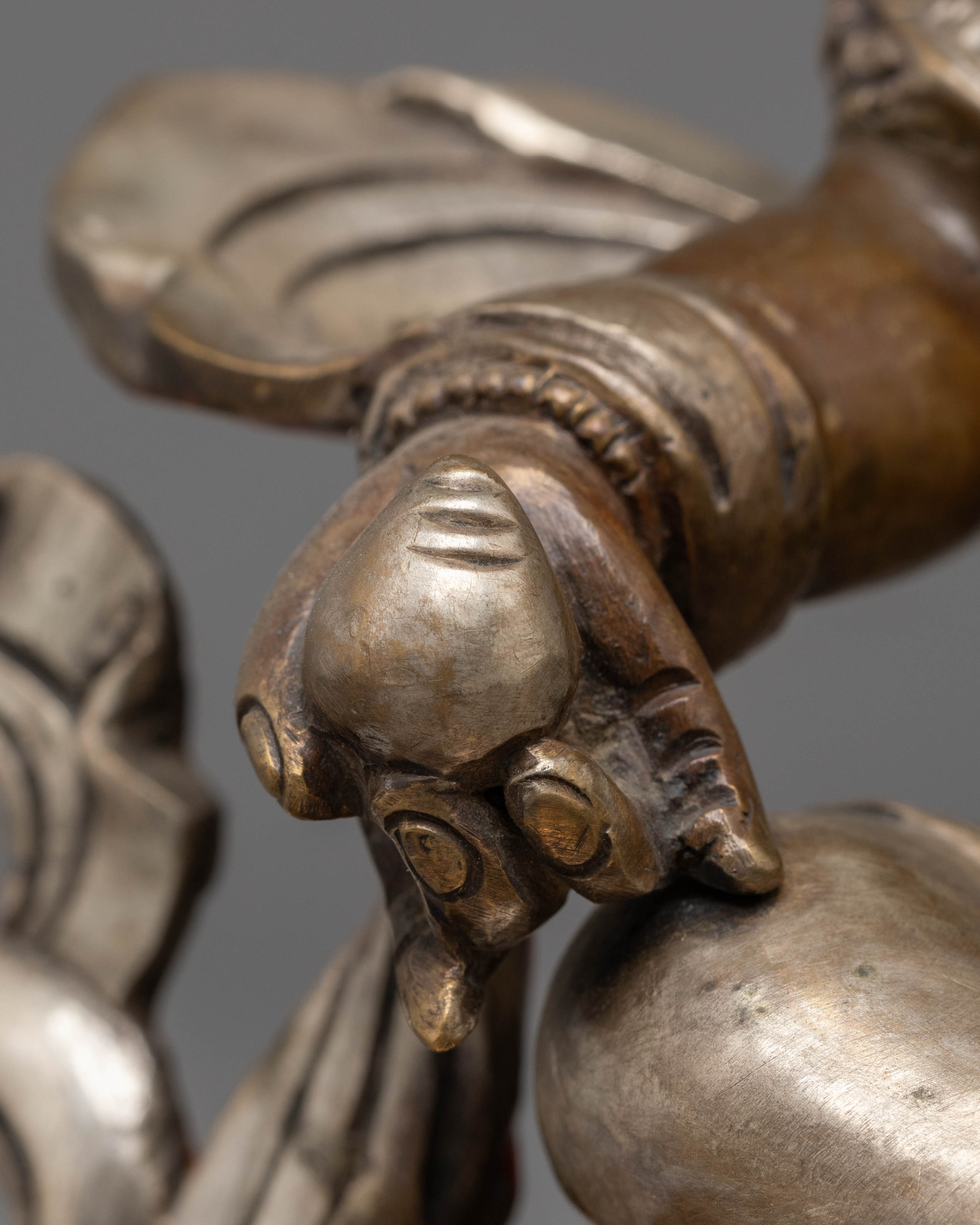 Oxidized Copper Dzambhala Sculpture | Traditional Himalayan Art