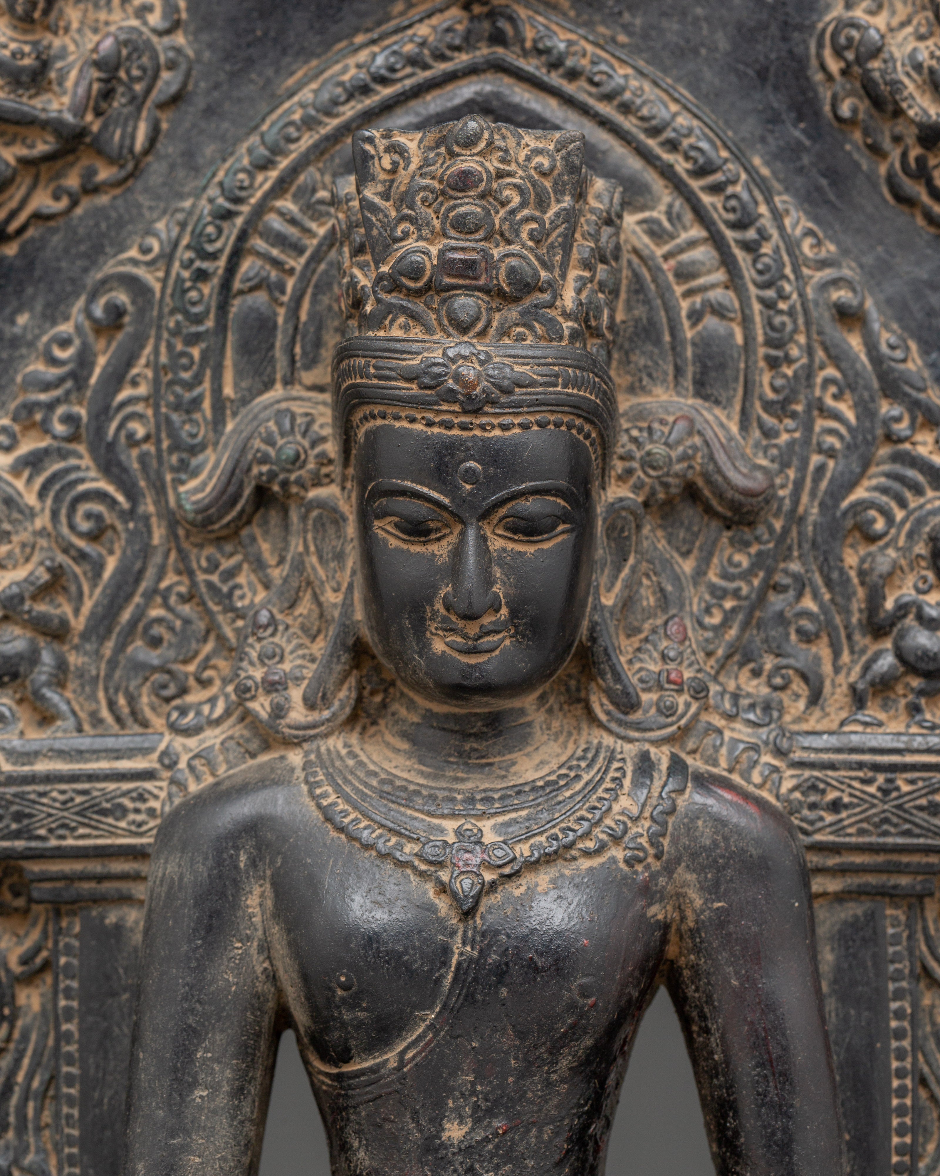 Shakyamuni Buddha on Throne Statue | Spiritual Home Decor
