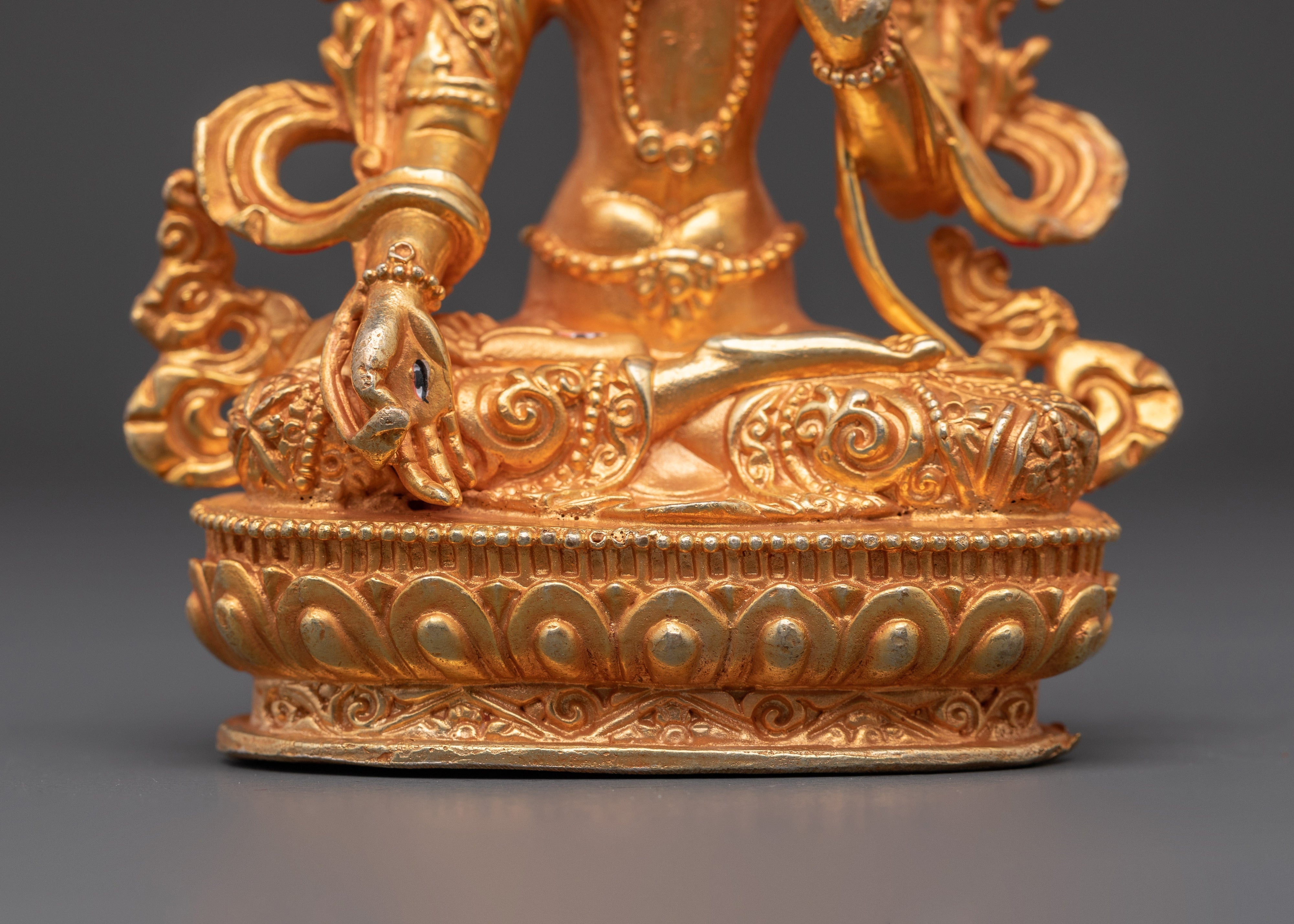 Seven Eyed White Tara Statue | Tibetan Buddhist Healing & Protection Art