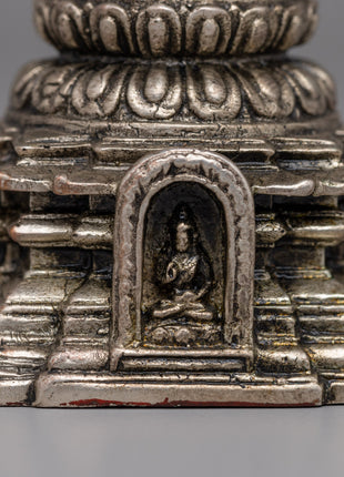 Decorative Copper  Chaitya Stupa | Symbol of Compassion and Enlightenment in Tibetan Art