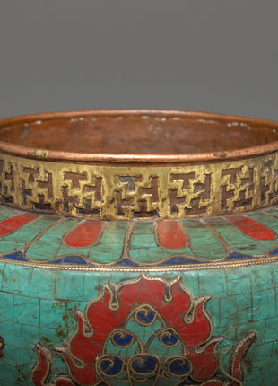 Tibetan Copper Rice Pot |  A Symbol of Prosperity & Ritual Elegance