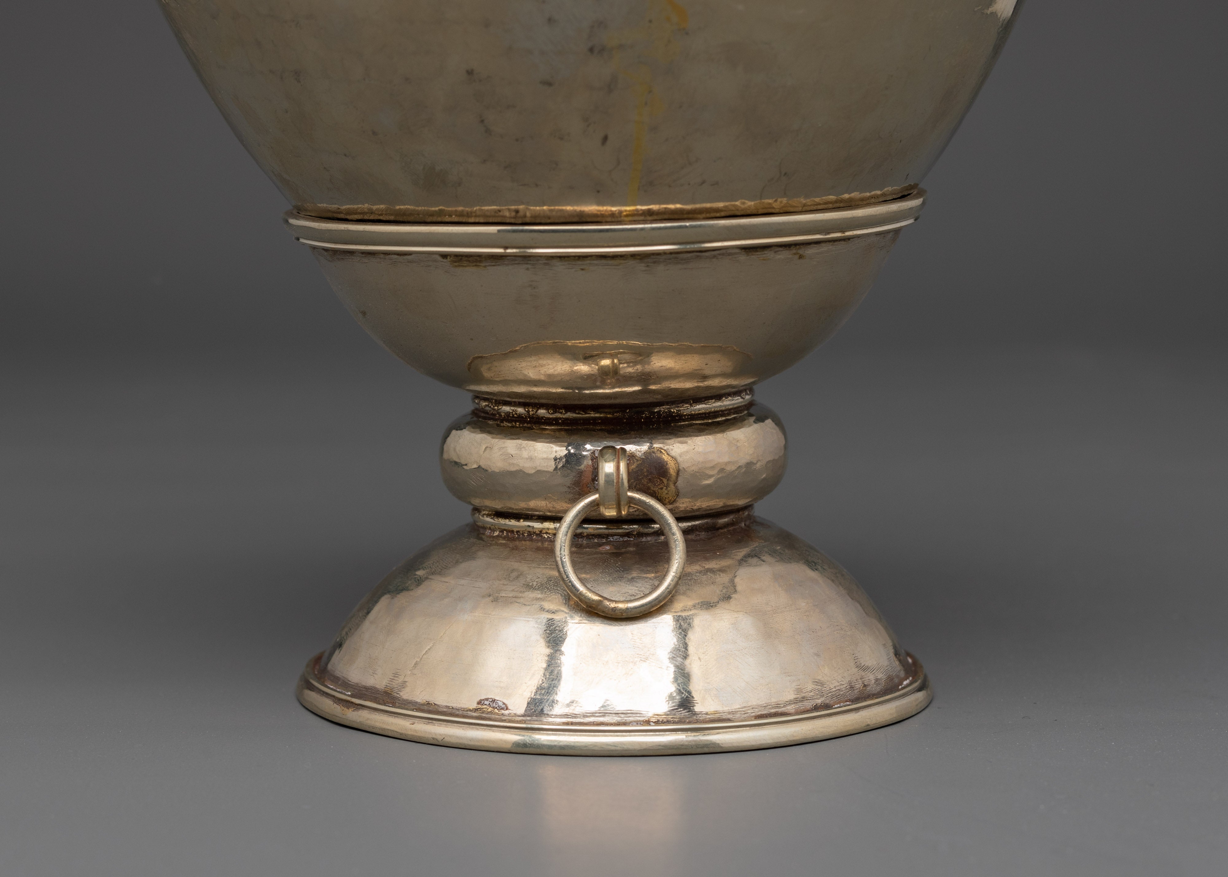 Handmade White Metal Golpa  | Traditional Ritual Bowl
