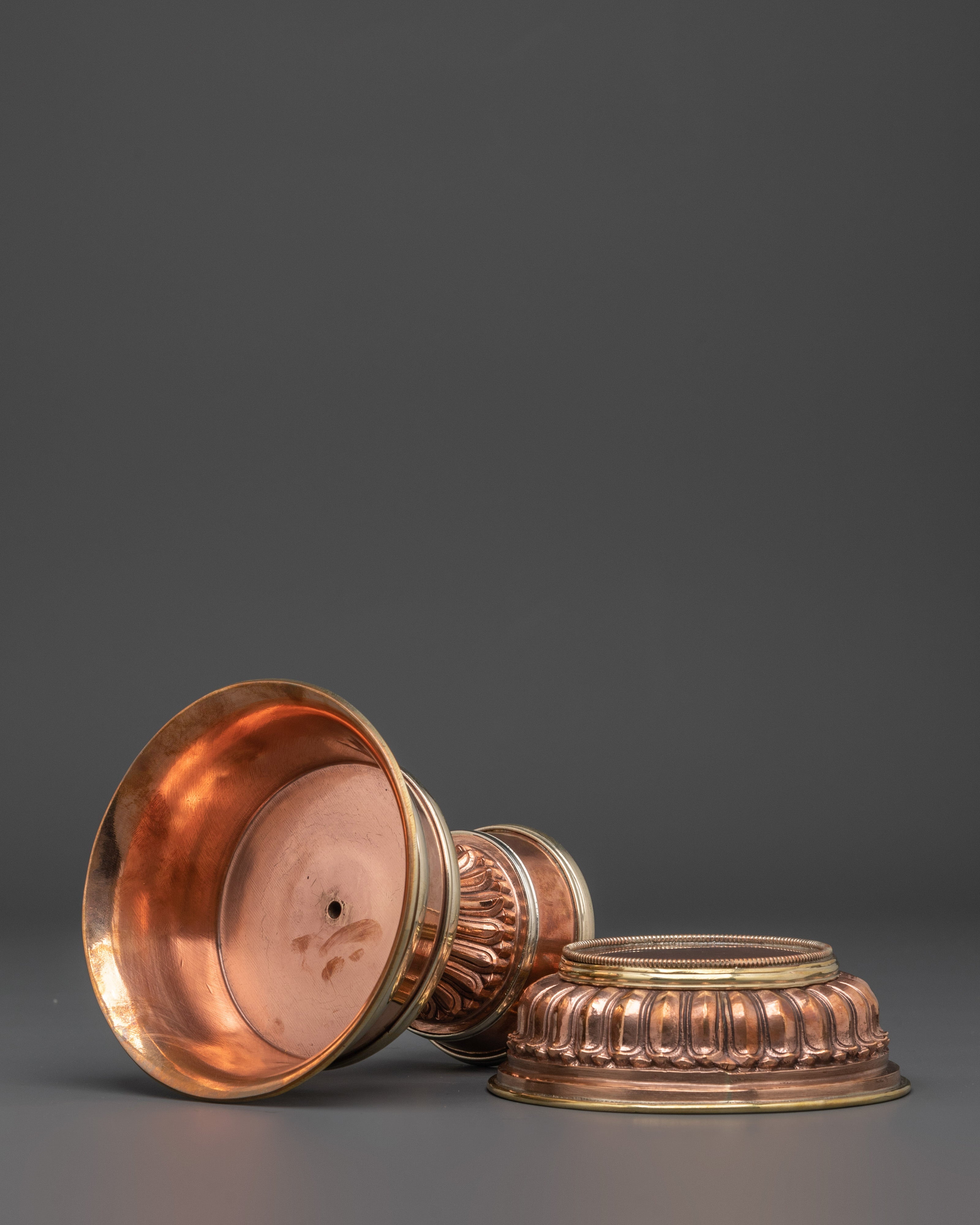 Handcrafted Spiritual Copper Butter Lamp | Buddhist Traditions