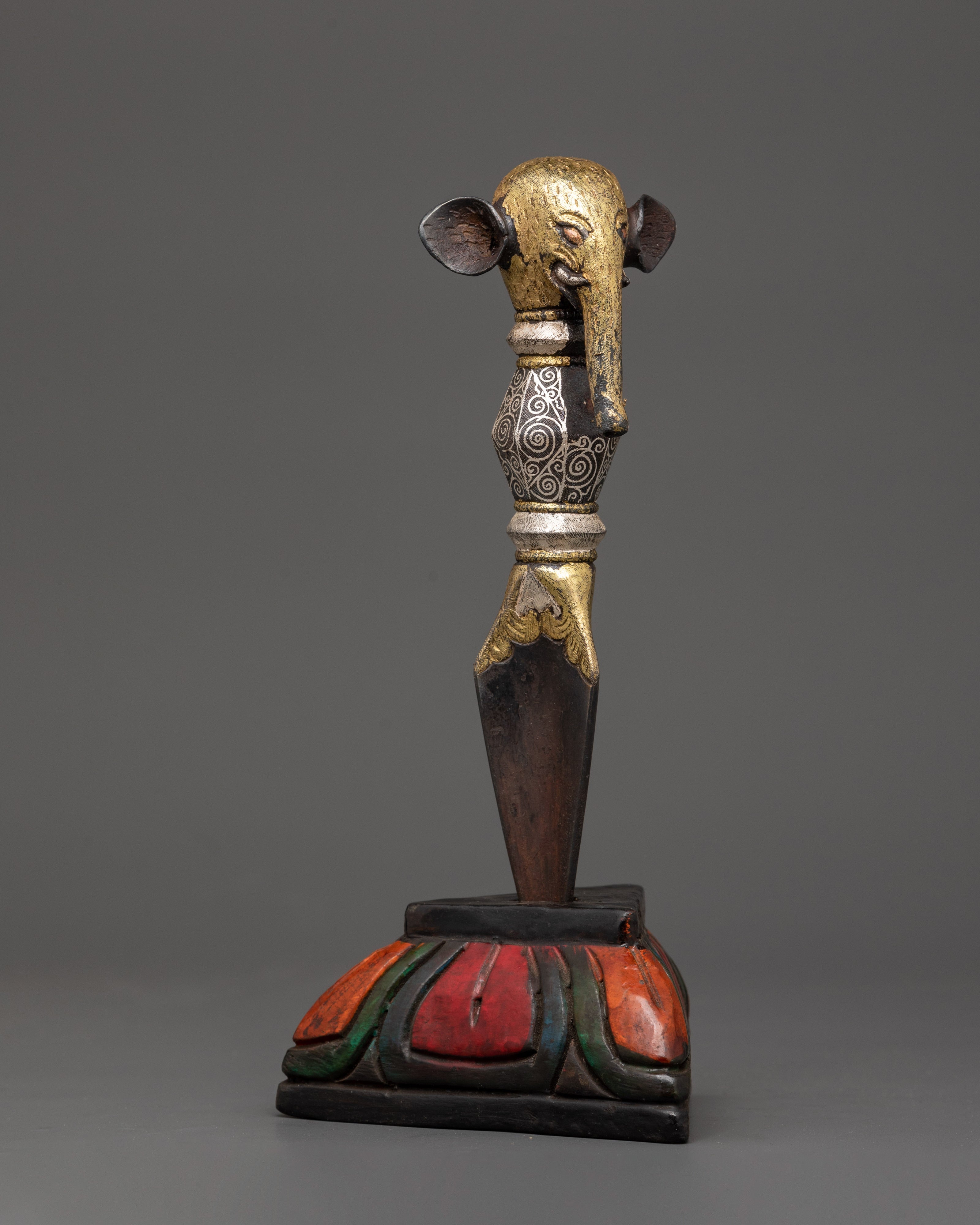 Phurba with Elephant Head | Sacred Ritual Dagger