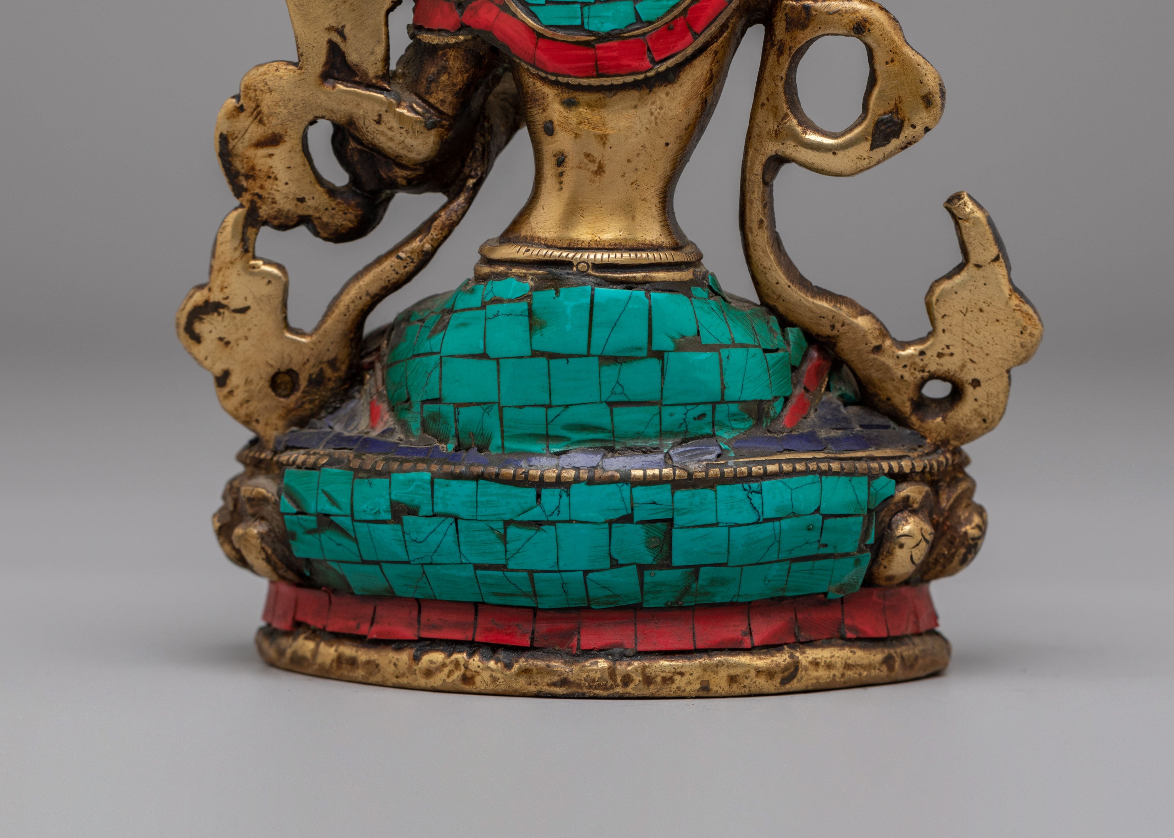 Buddhist Manjushri Handmade Statue | Spiritual Tibetan Decor