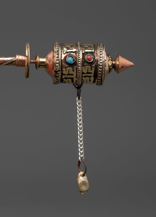 Buddhist Prayer Wheel of Compassion | Handcrafted Mantra Spinner