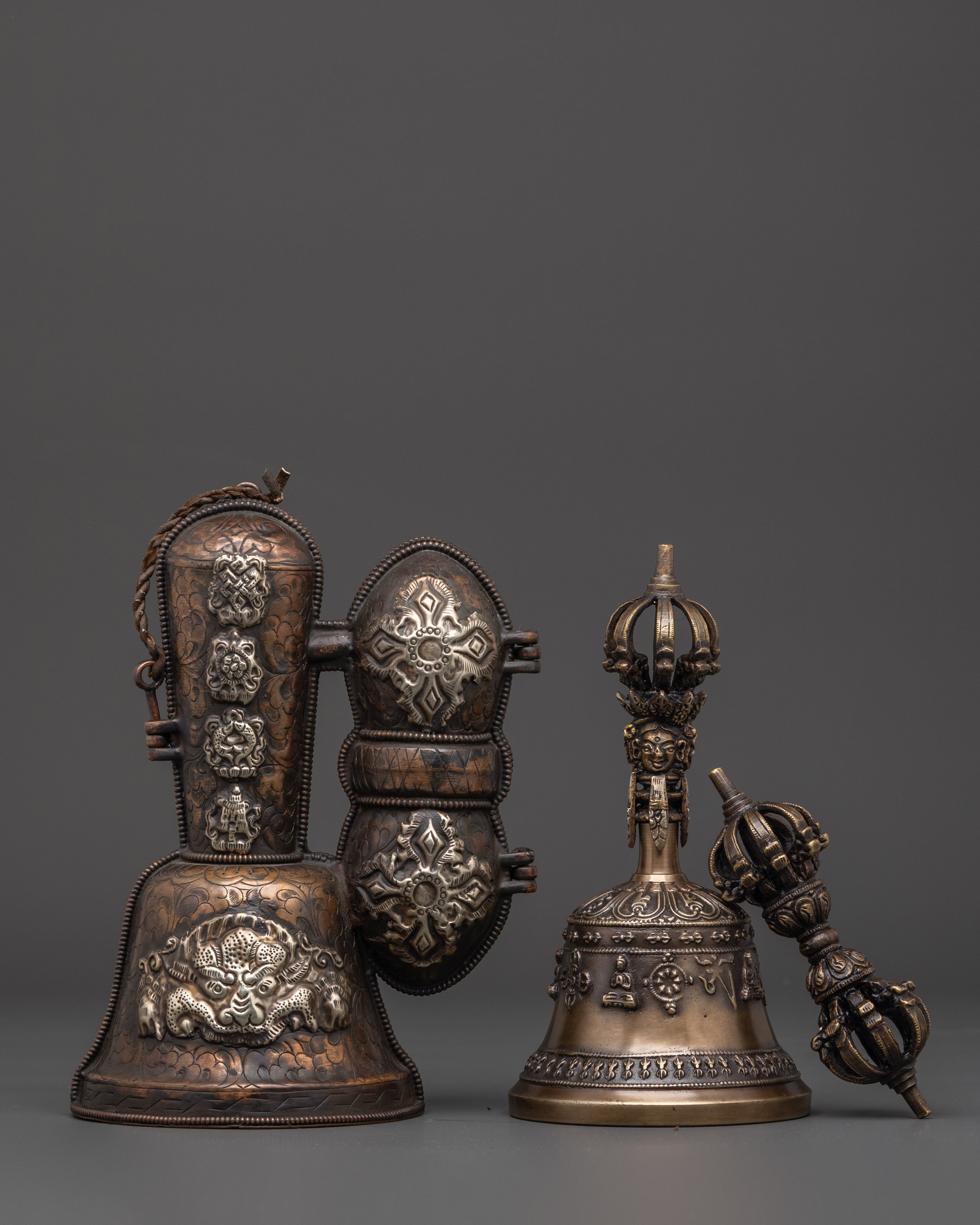 Vajra And Bell With Cover | Tools For Altar And Meditation