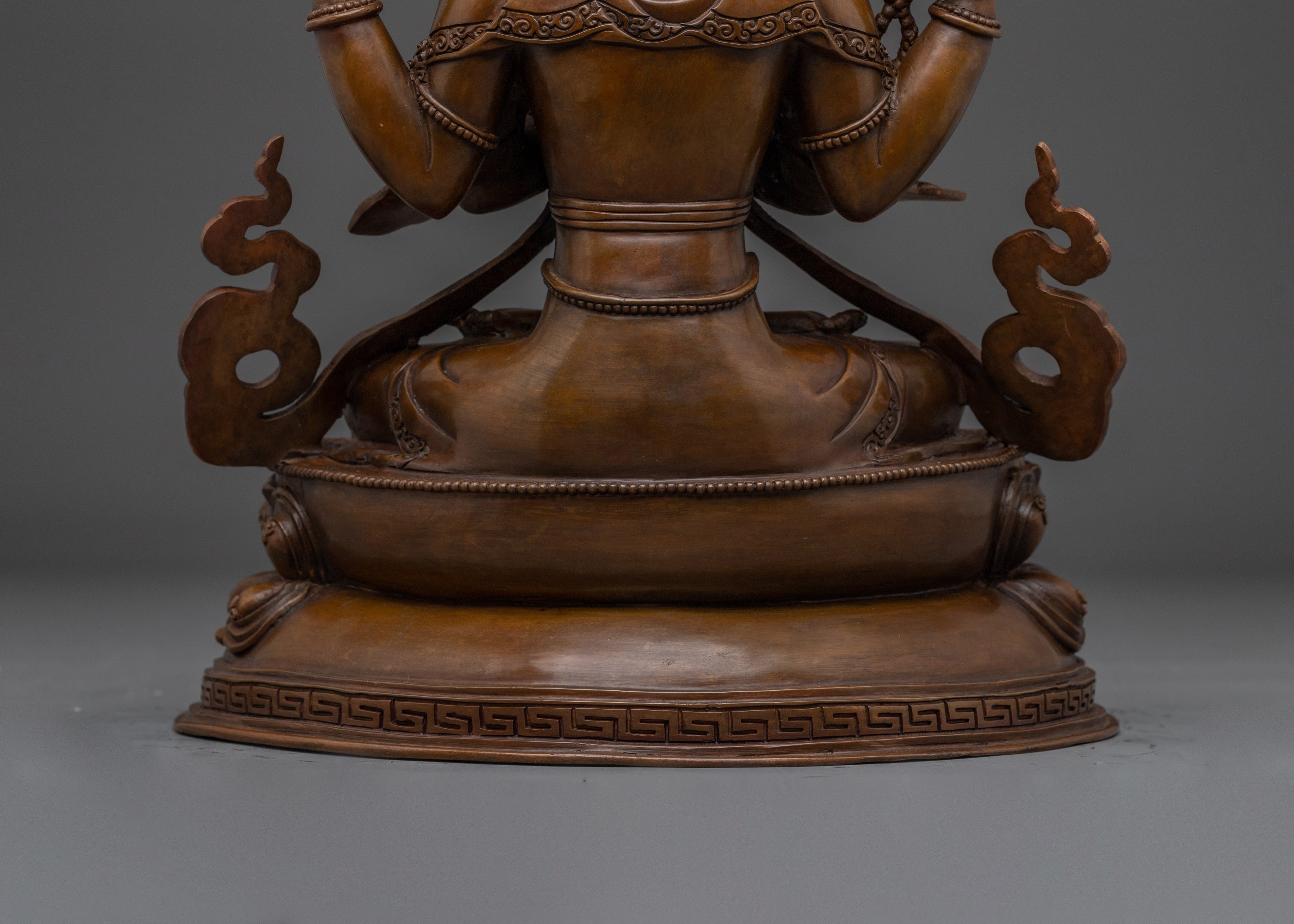 Oxidized Copper Avalokiteshvara Buddha of Compassion | Ideal for Healing, Meditation Spaces