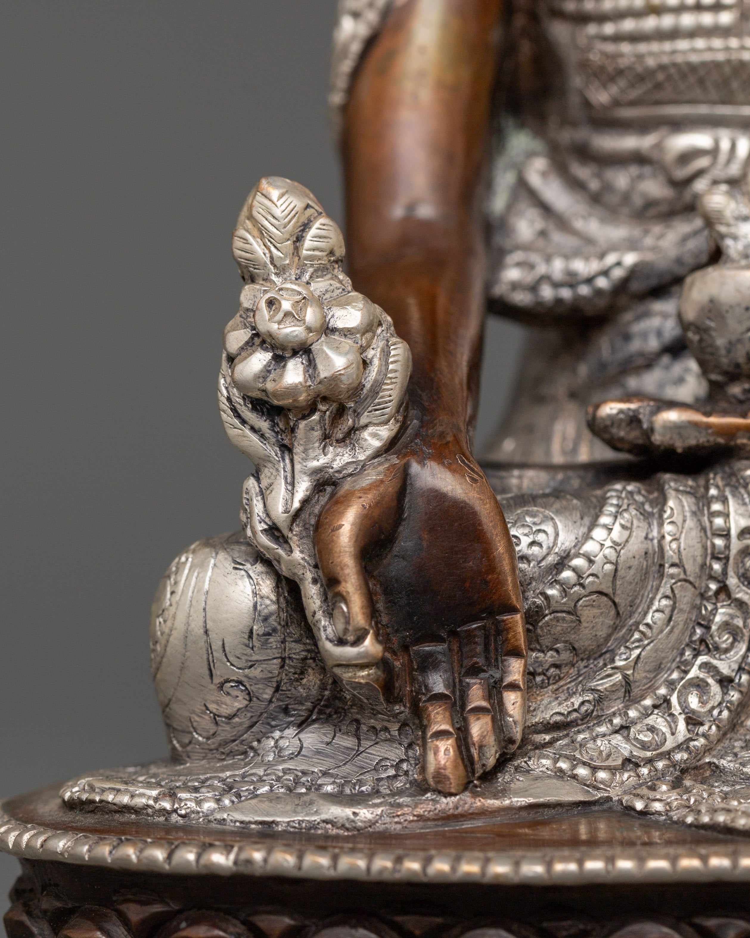 Medicine Buddha Oxidized Statue | Healing Buddha