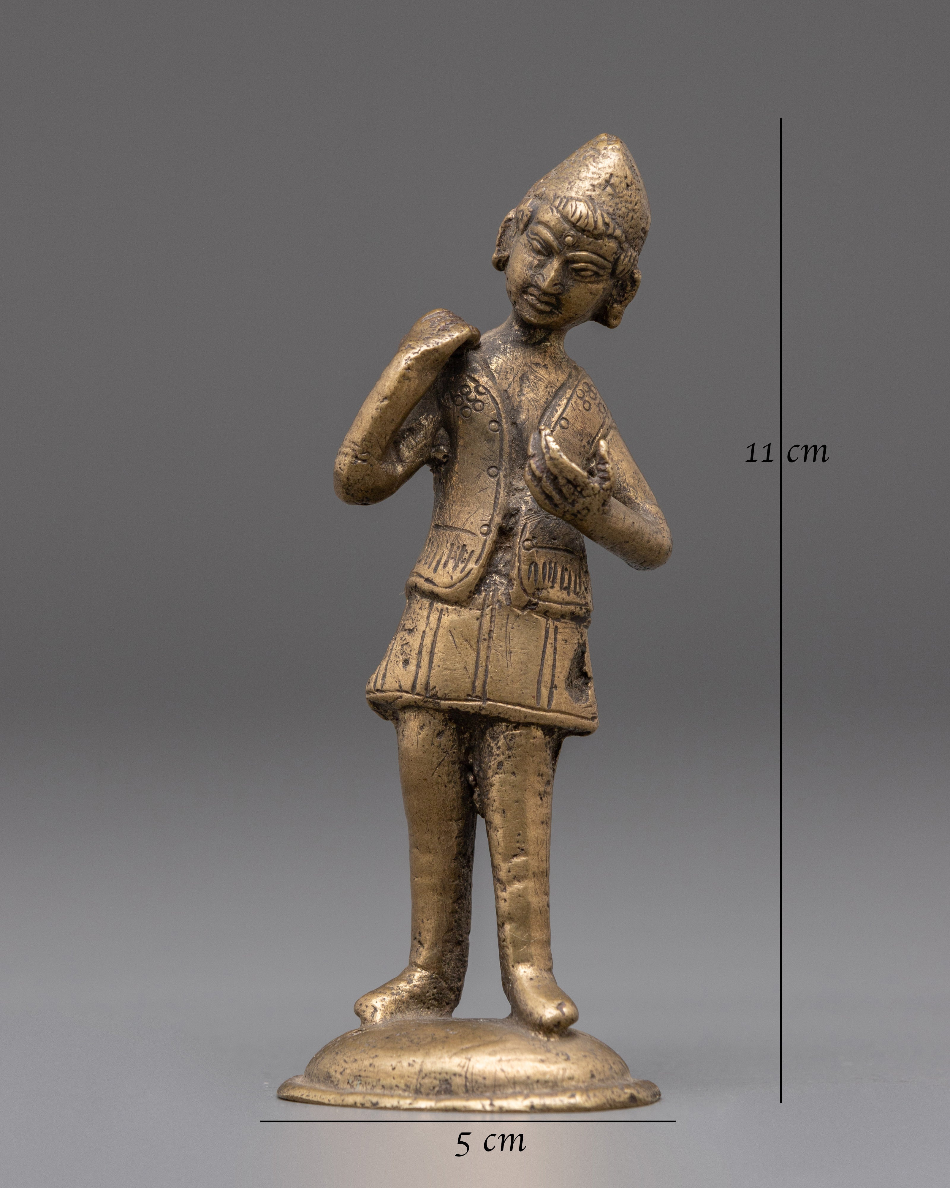 Traditional Musical Statue | Brass Musician Figurine with Antique Finish