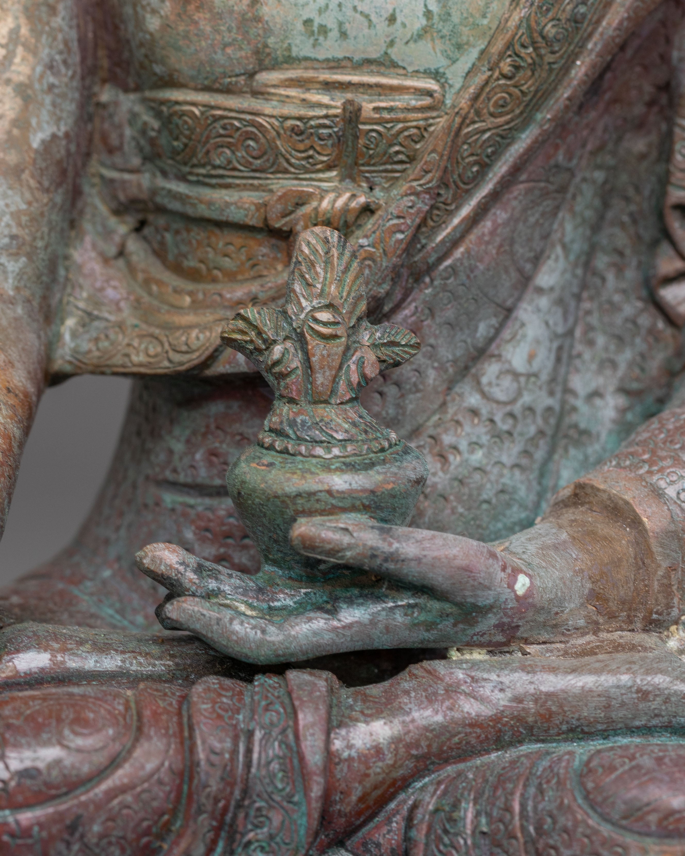 Oxidized Copper Statue of Bhaisajyaguru | Symbol of Healing