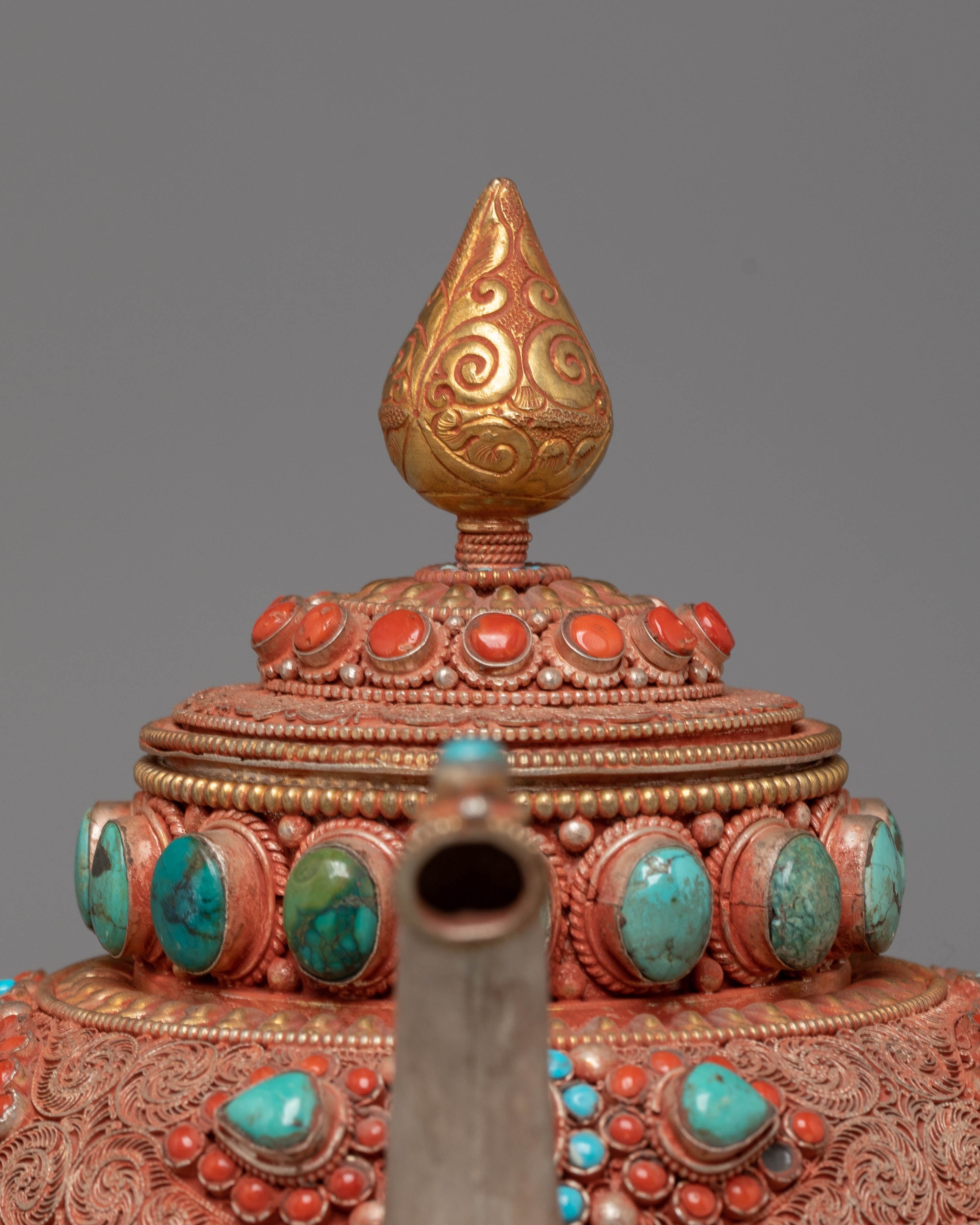 Traditional Tibetan Tea Pot for Decor | Symbol of Culture and Serenity