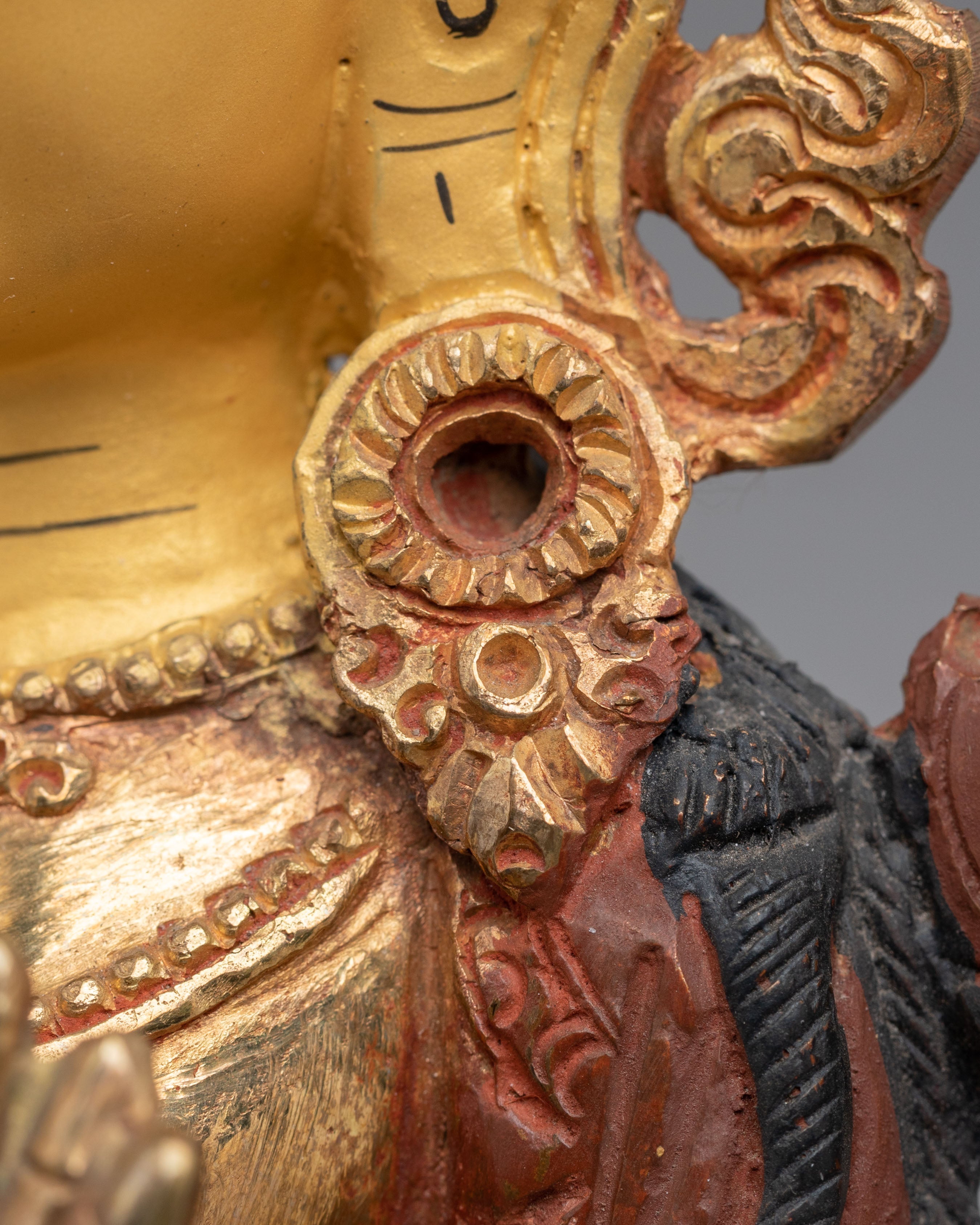 Handmade Sita Tara Statue for Altar | Gold Plated Sita Tara