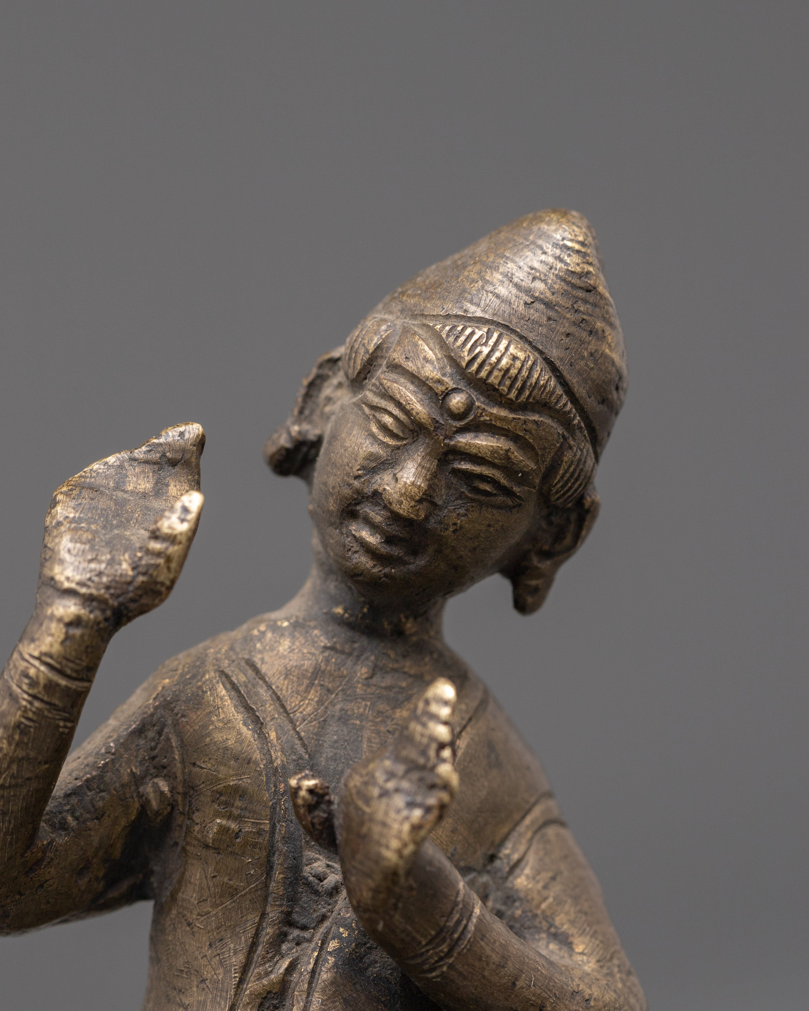 Brass Musical Statue | Nepalese Art