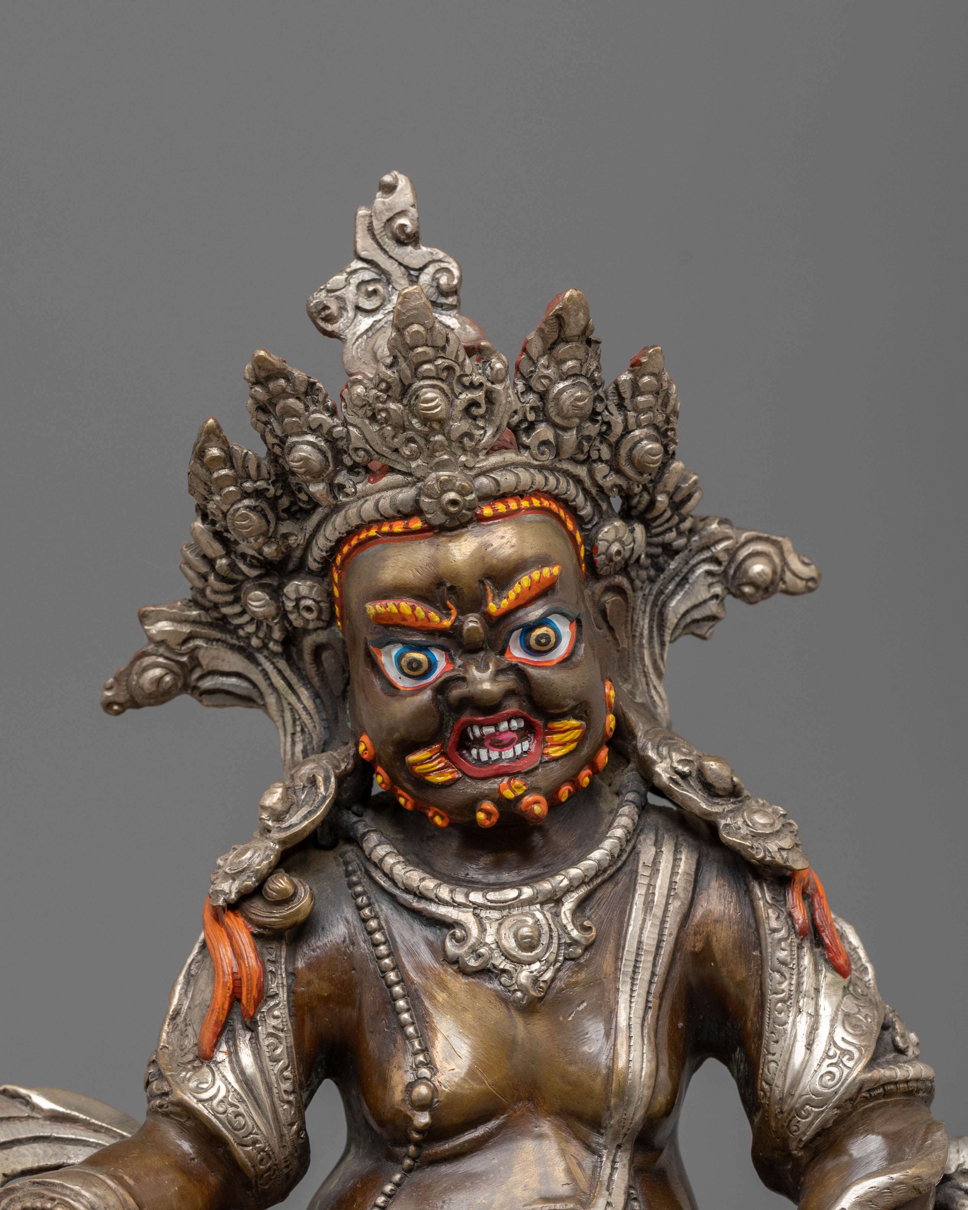 Oxidized Copper Dzambhala Sculpture | Traditional Himalayan Art