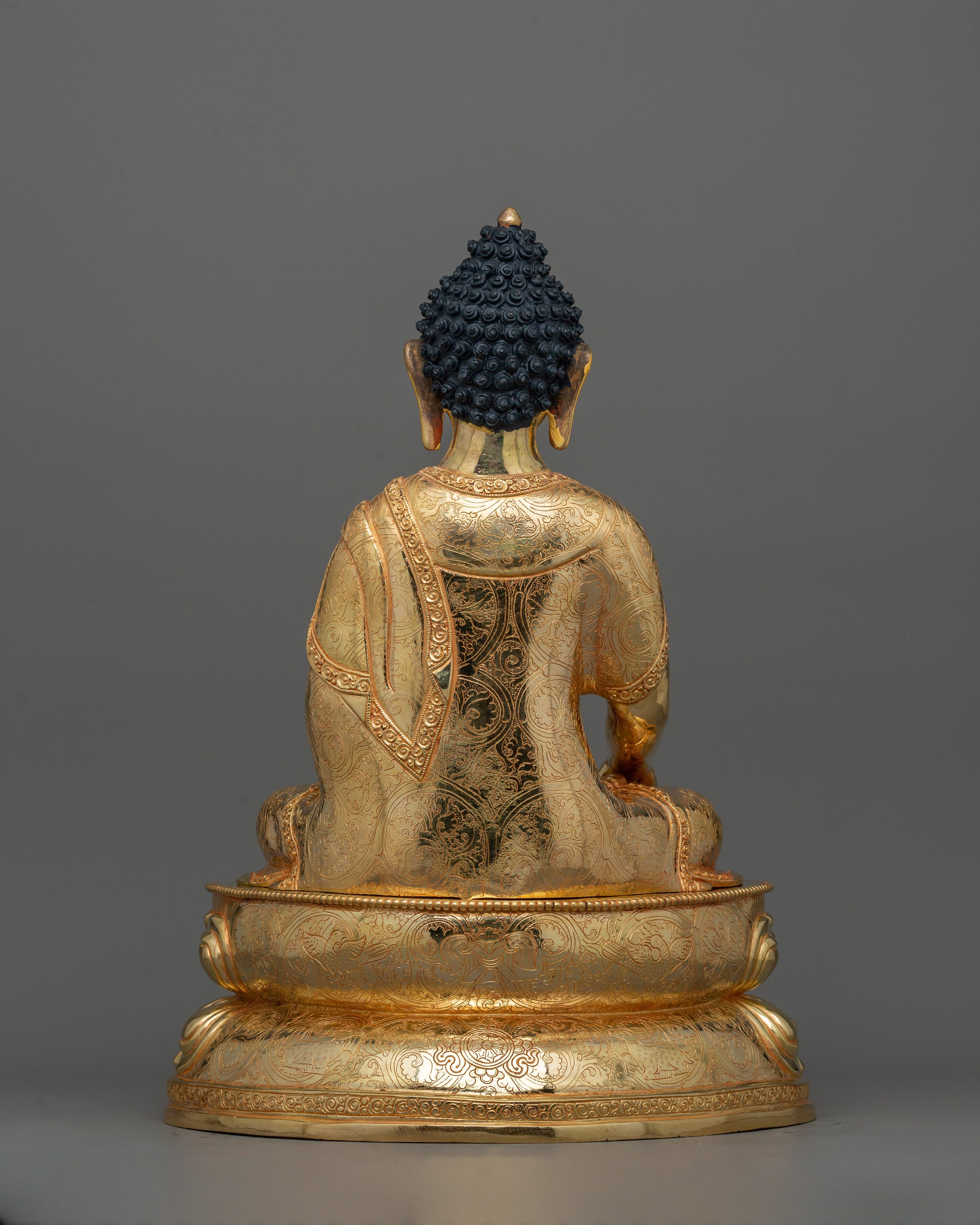 Shakyamuni Buddha, Religious Teacher Statue | 24k Gold Gilded Sculpture