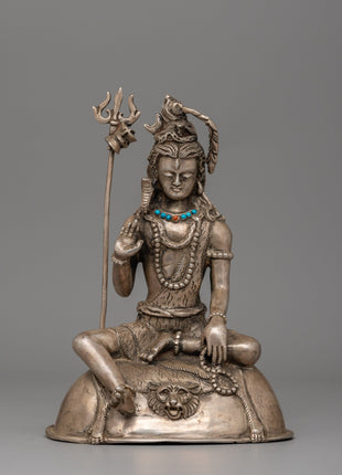shiva-silver-plated-copper-statue