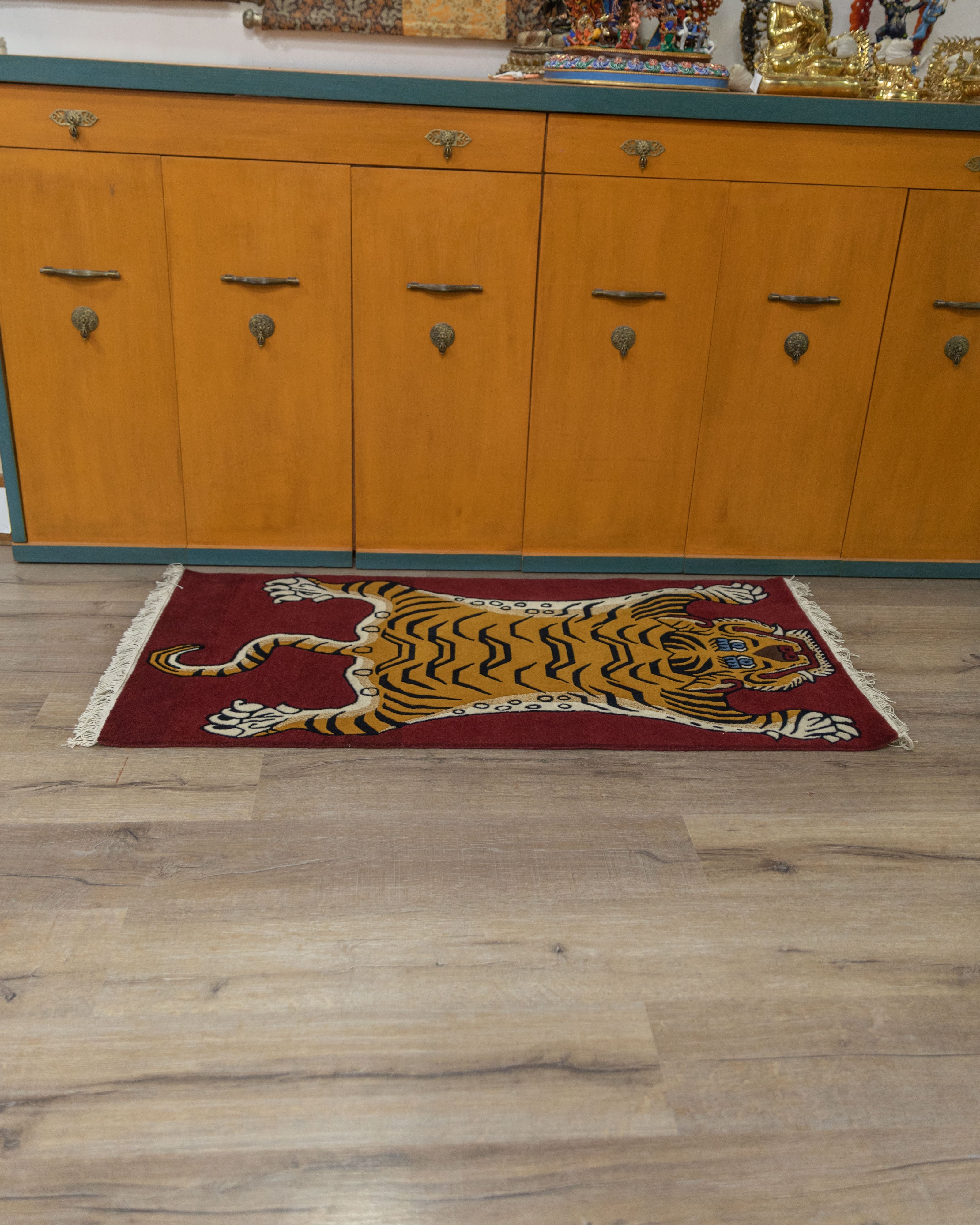 Handwoven Meditation Rug | Tibetan Wool Carpet for Mindful Living