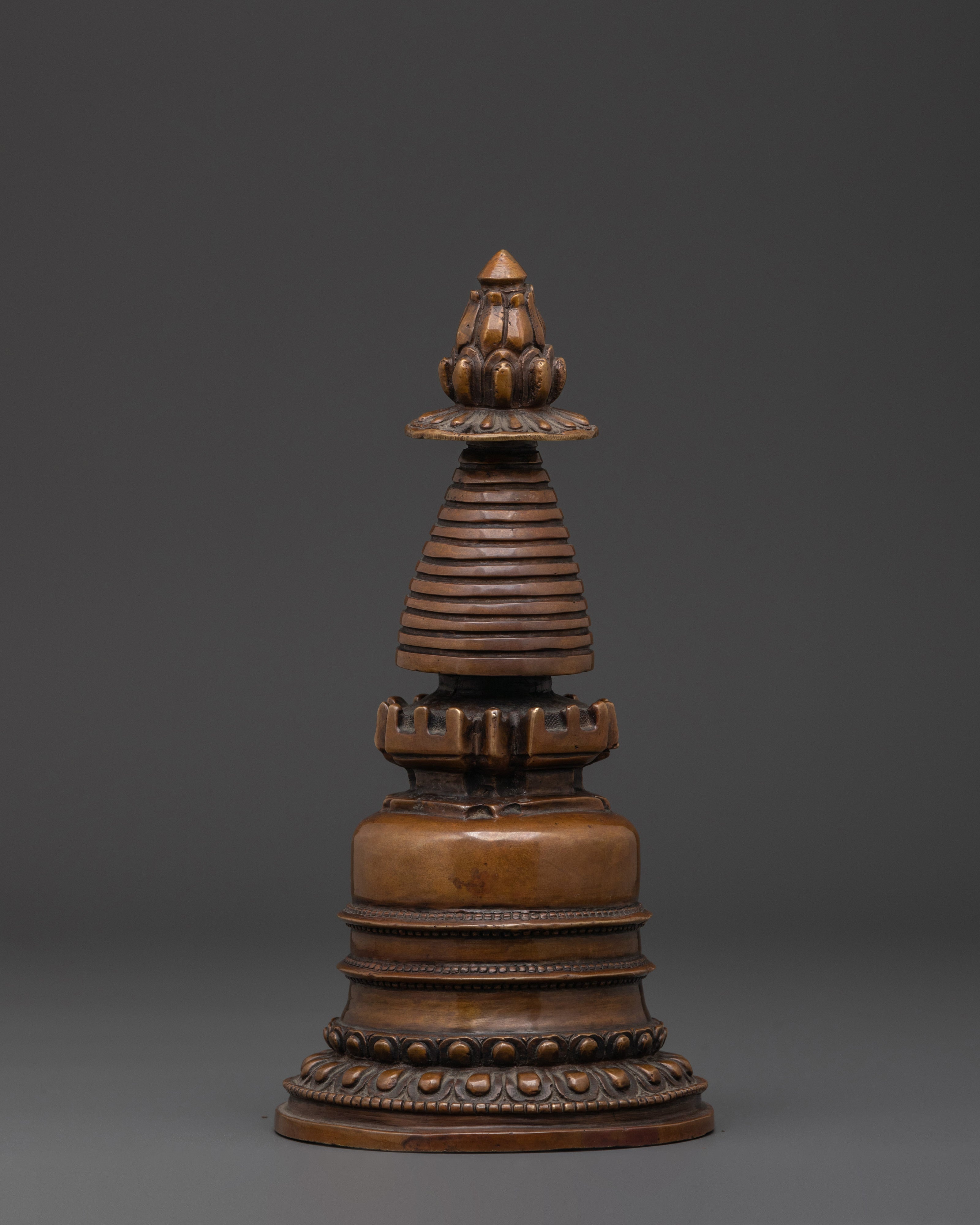 Handcrafted Stupa Altar Decor | Sacred Tibetan Buddhist Ritual Display