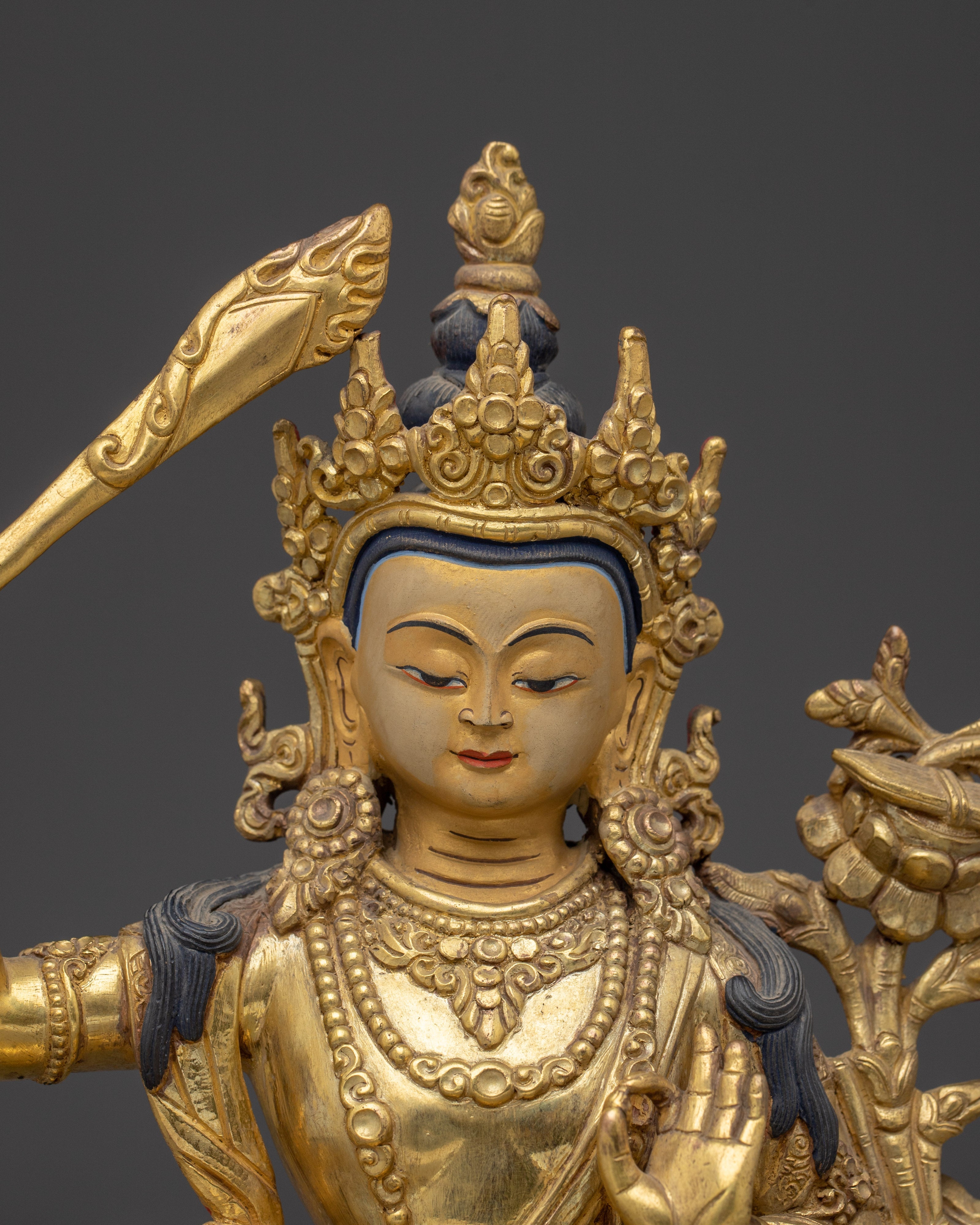 Handmade Divine Wisdom Bodhisattva Manjusrhi Statue | The Deity of Knowledge
