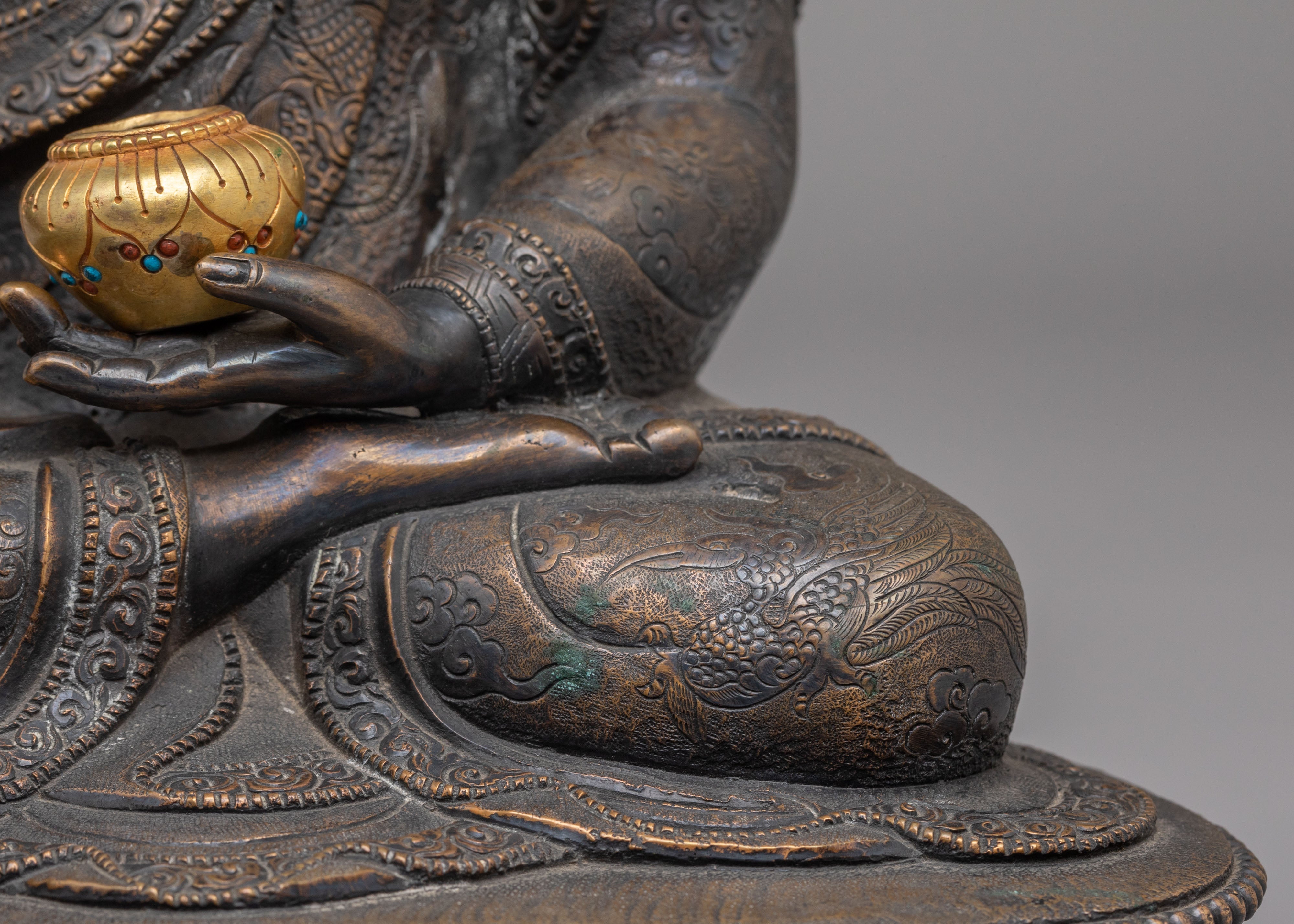 Traditional Himalayan Shakyamuni Buddha Figure | Artwork for Spiritual Decor