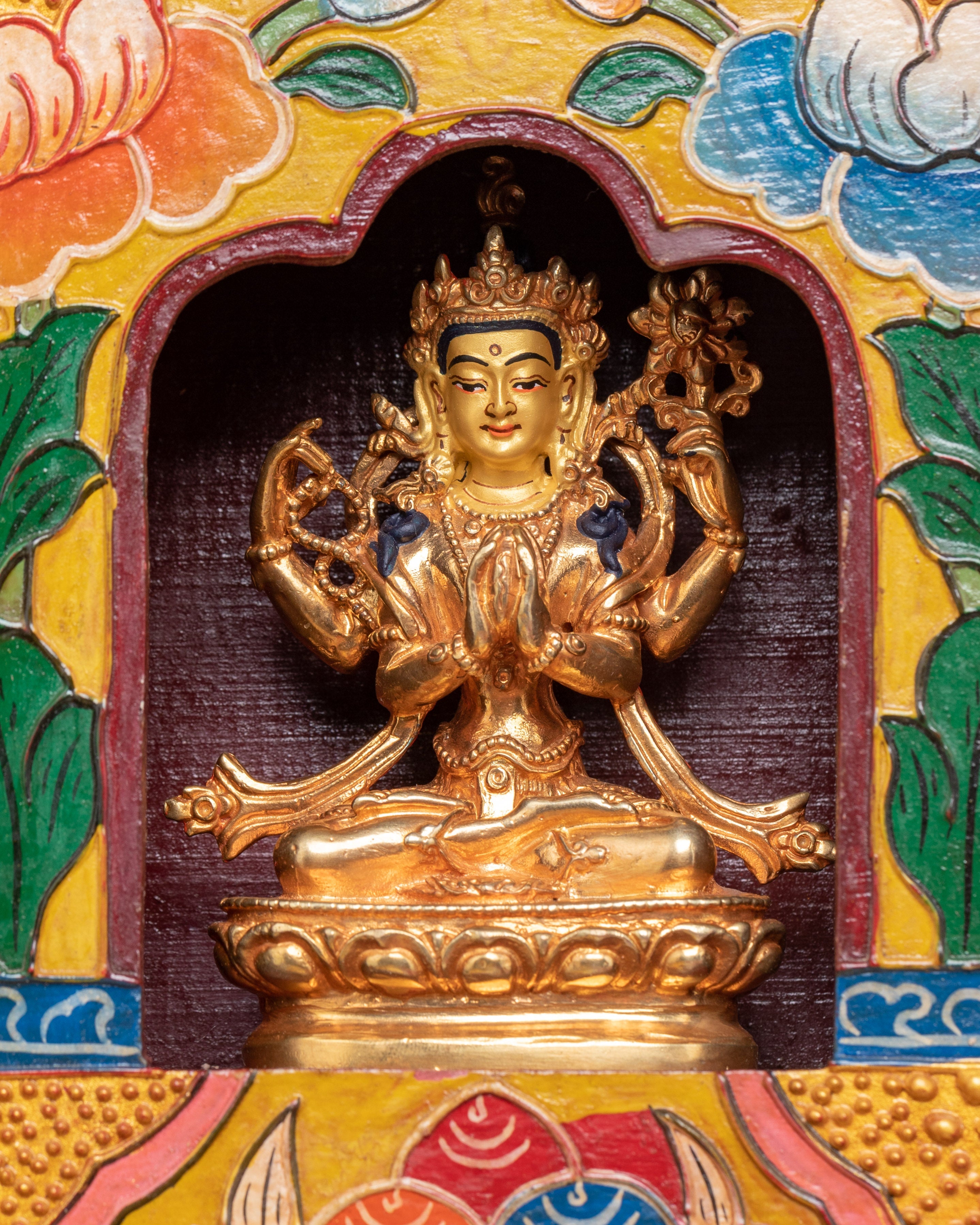 Buddhist Altar Box with Buddha Statue | Altar and Meditation Decor