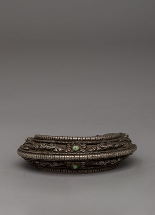 Old Stone Dragon Head Bracelet  | Intricate Dragon Design
