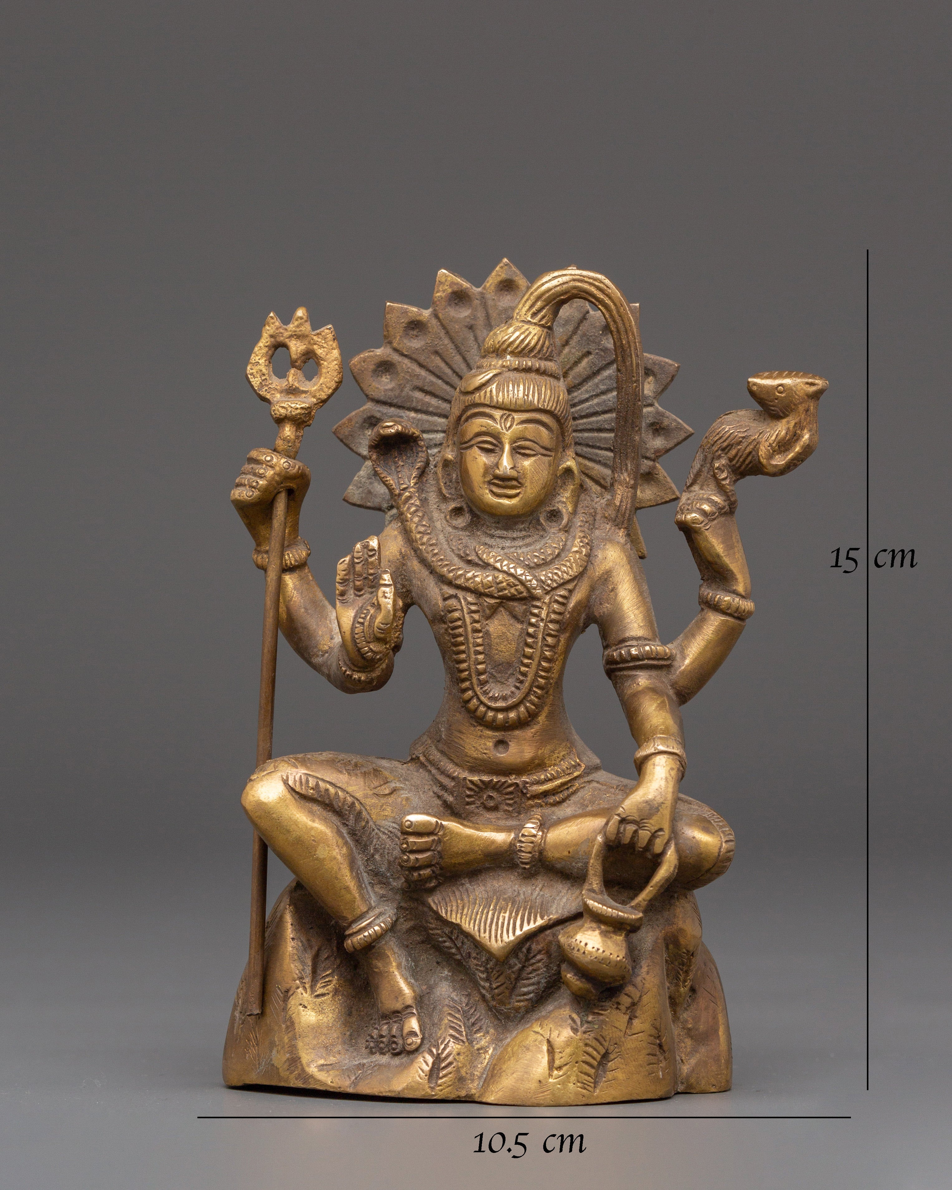 The Destroyer Shiva Ji Statue | Brass Mahadev Idol for Puja