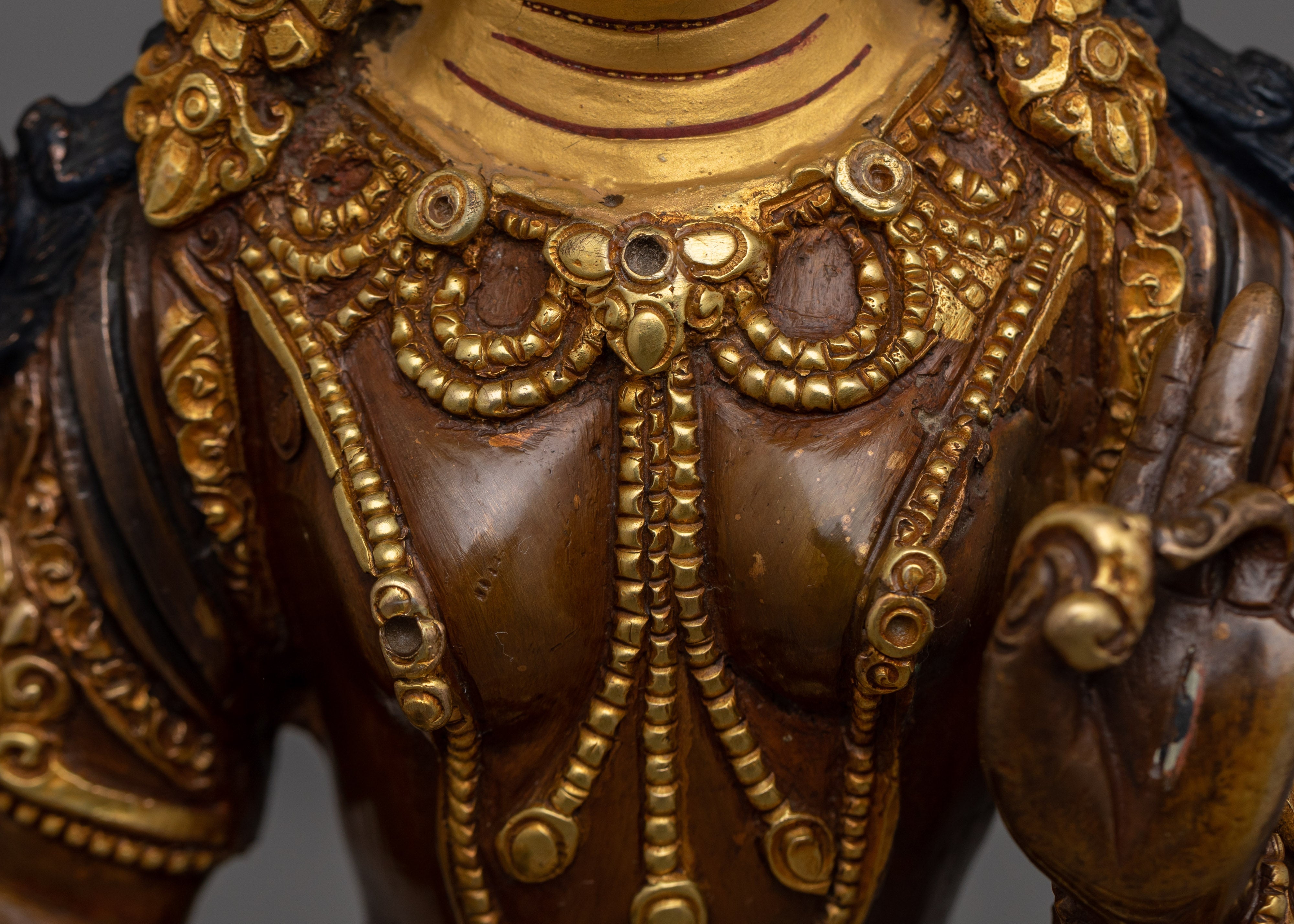 Seven Eyes Deity White Tara Sculpture | Mother of all Buddhas