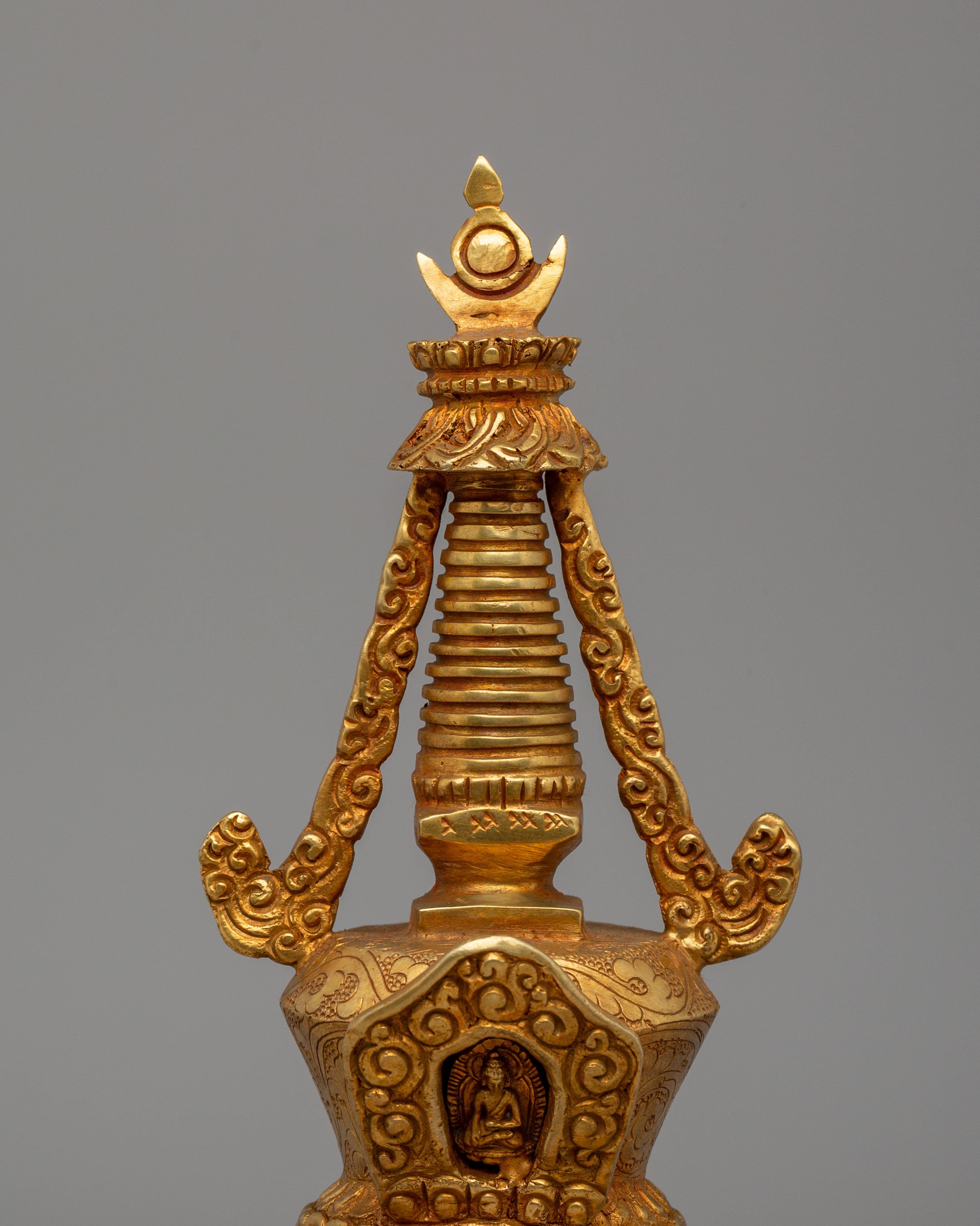 Traditional Tibetan Altar Stupa | Lotus Blossom Design