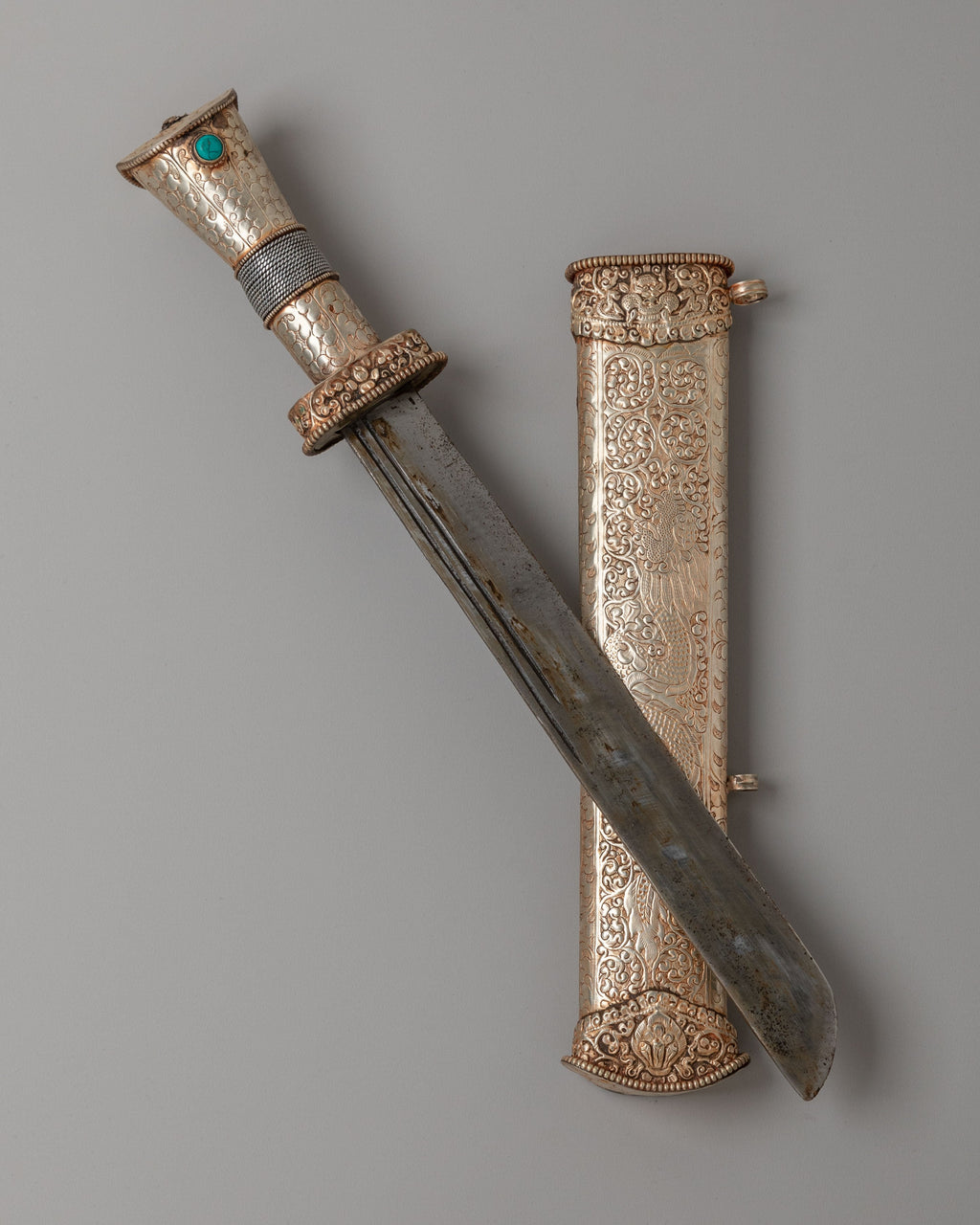 Small Ritual Knife Traditional Ceremonial Knife | Silver Plated Ritual Blade for Decor