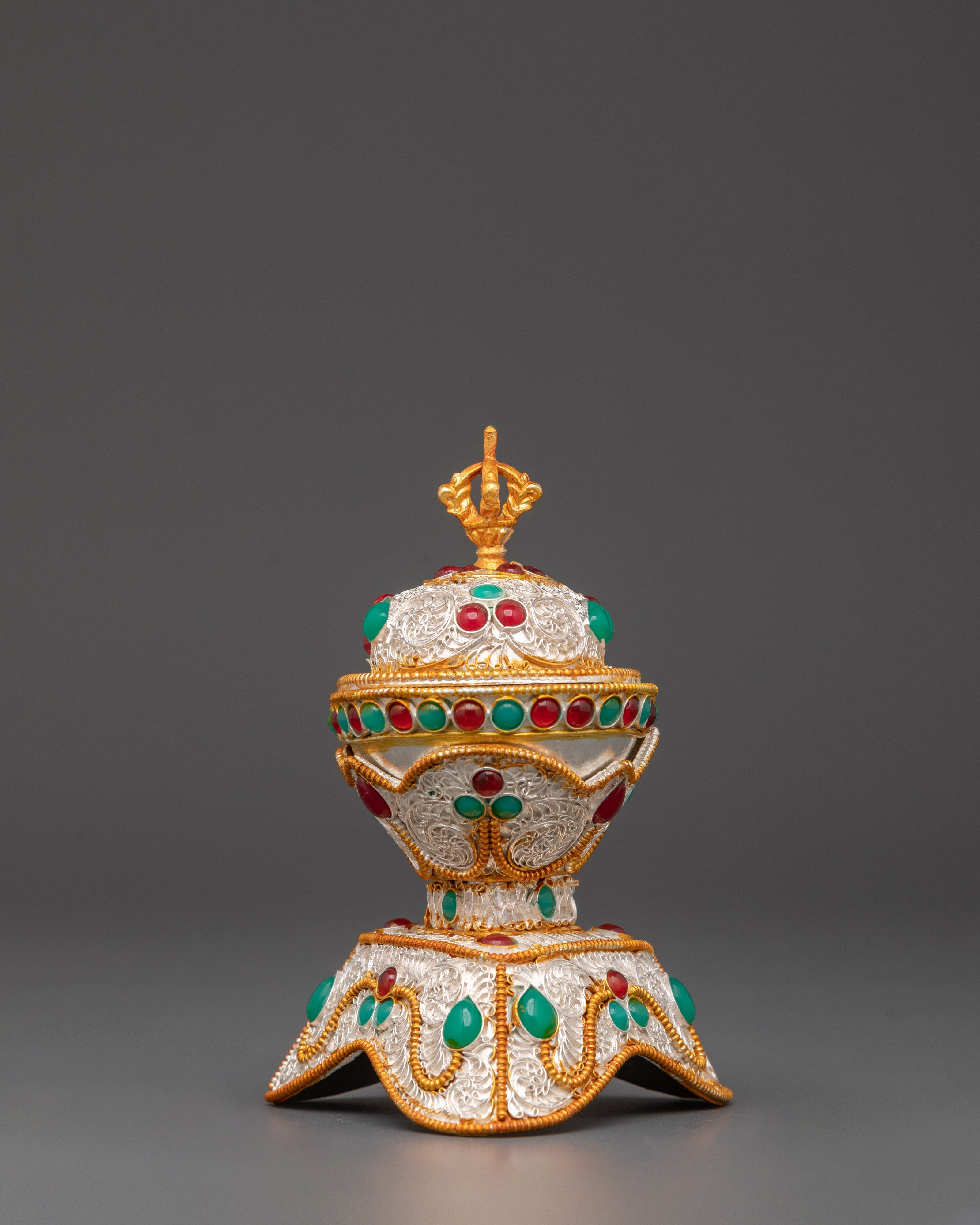 Handcrafted Gold Plated Kapala Set | Sacred Ritual Cups