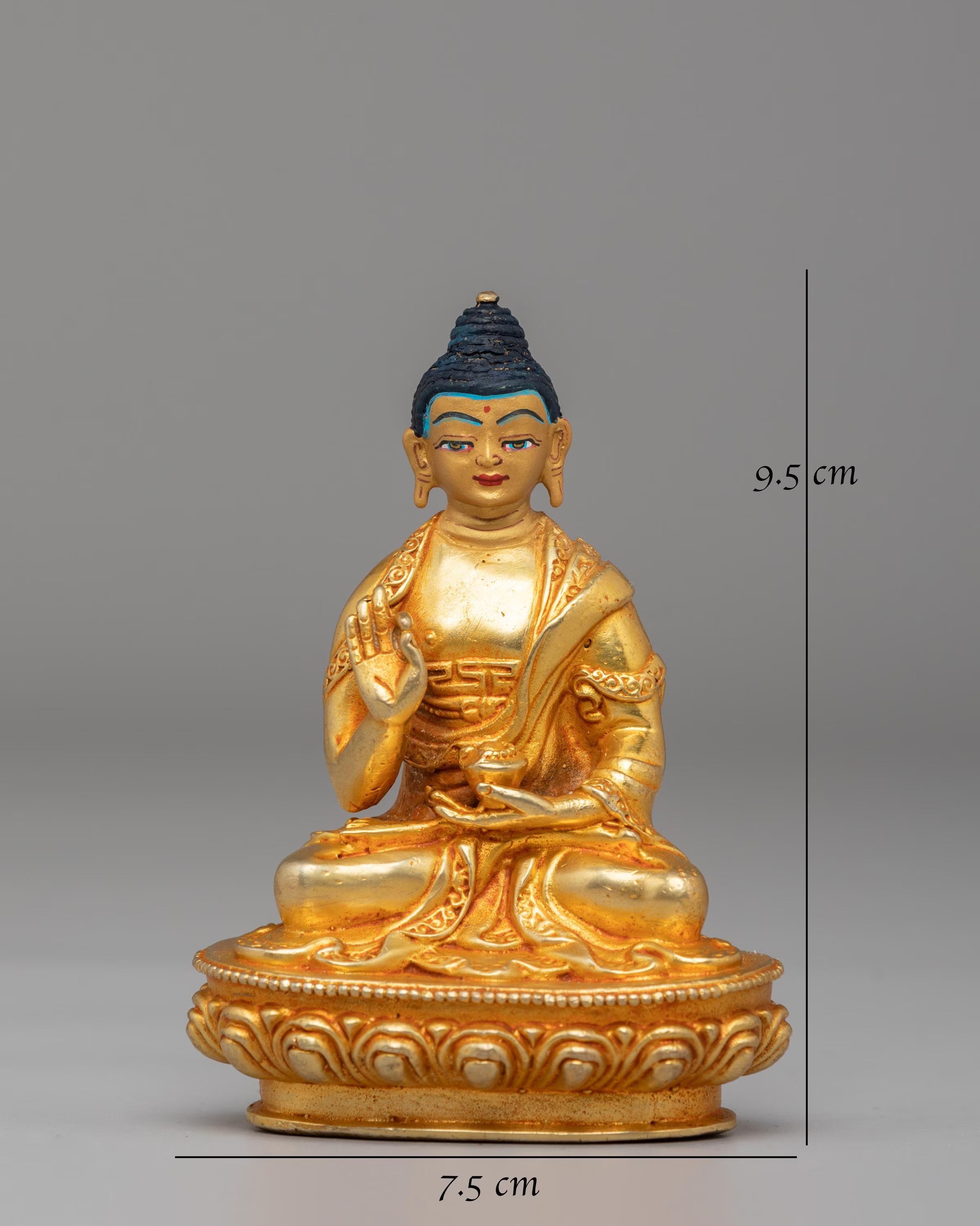 Handmade Amogasiddhi Statue | Copper Body with 24K Gold Plating