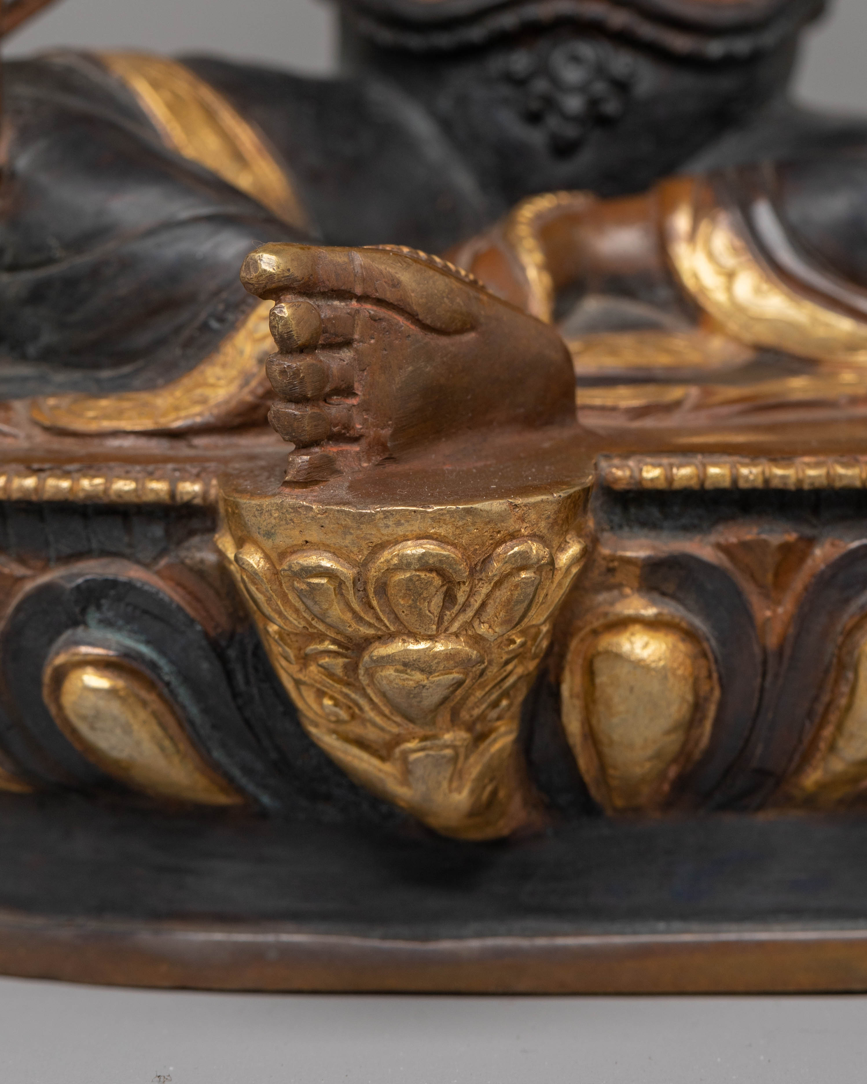 Green Tara Copper Handmade Statue | 24K Gold Plated Tibetan Goddess Art