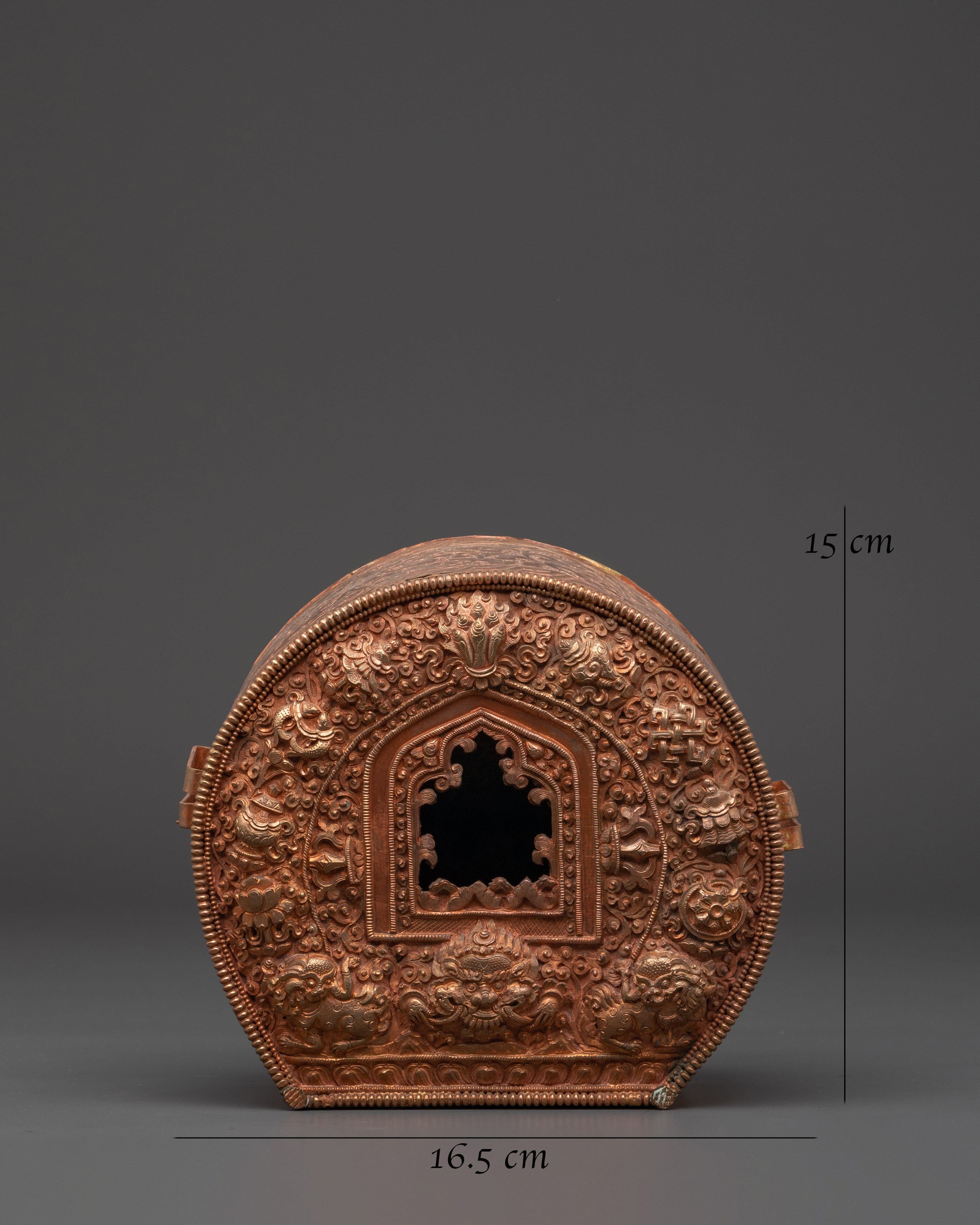 Handcrafted Spiritual Ghau Box | Copper Ritual Box for Meditation and Spiritual Practices
